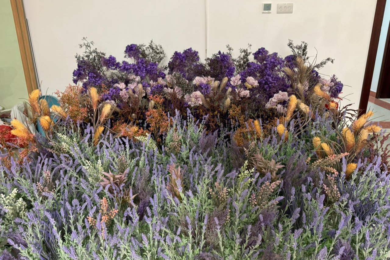 Artificial Blue Heather Flowers