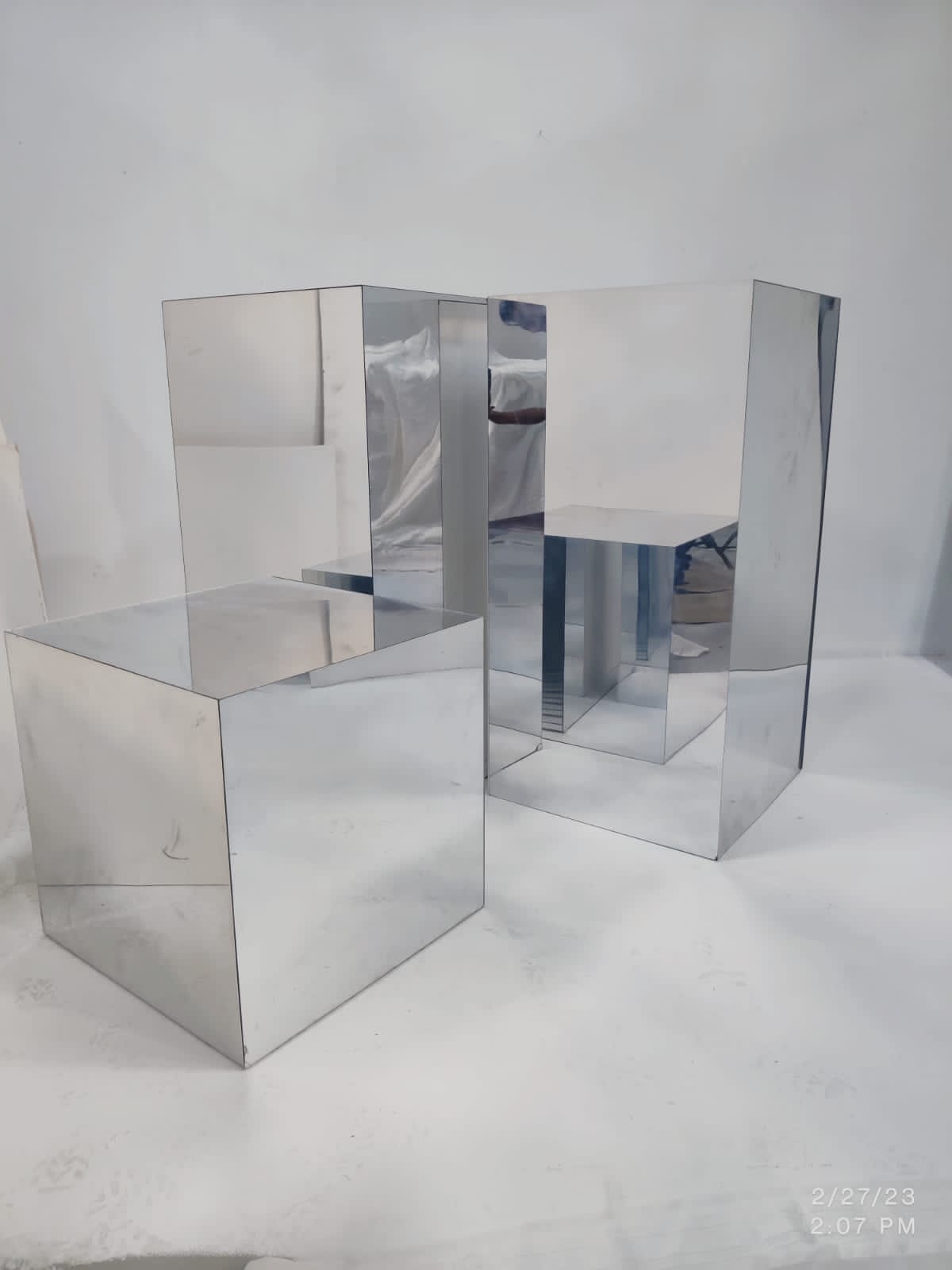 Mirror Block Plinths (Set of 4)
