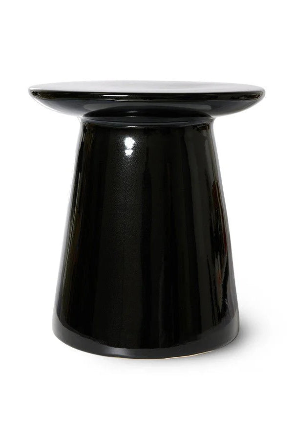 Black Earthenware Side Table (40x40x43cm)