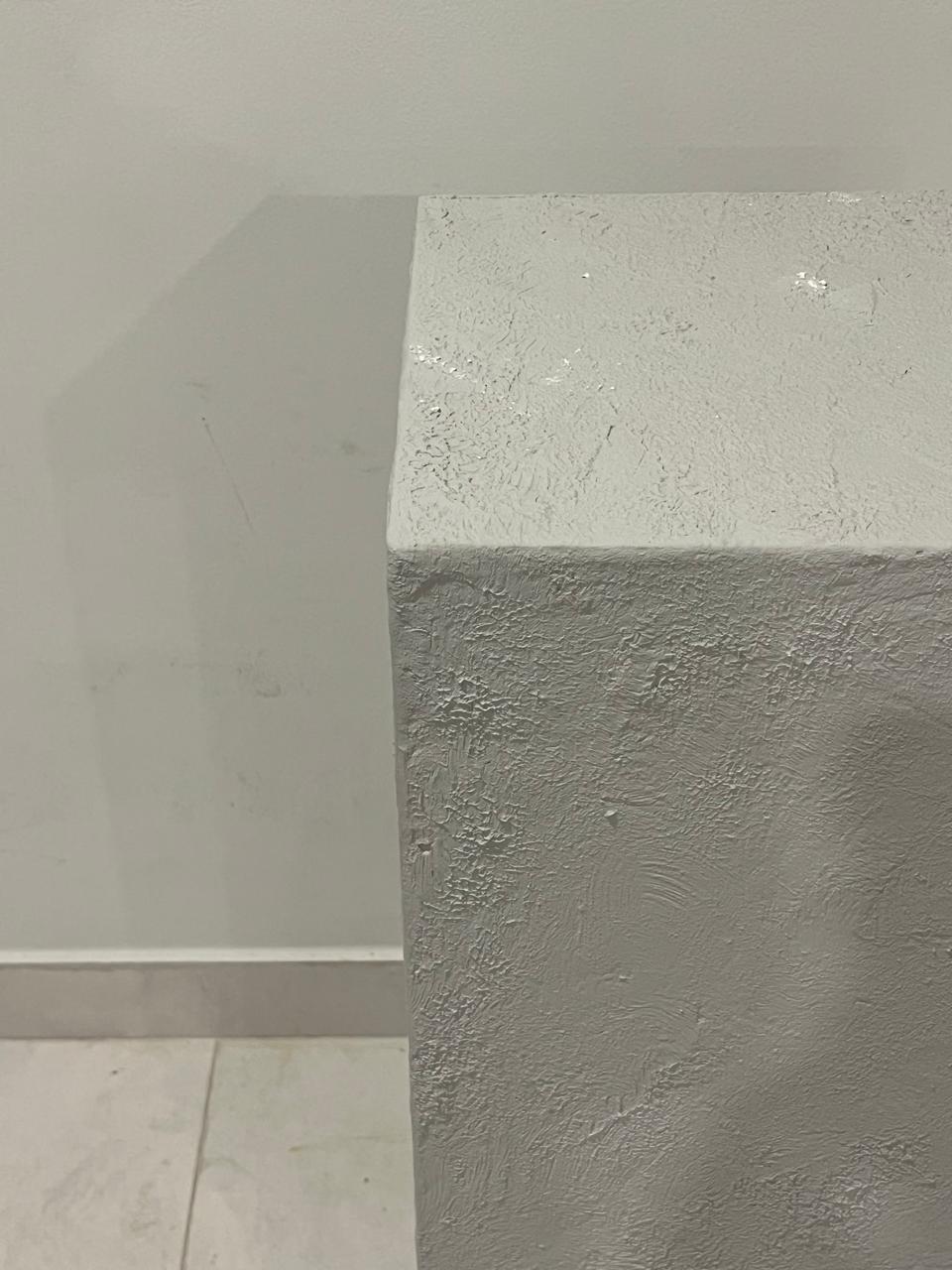 Set of 2 Small Concrete Plinths in Grey