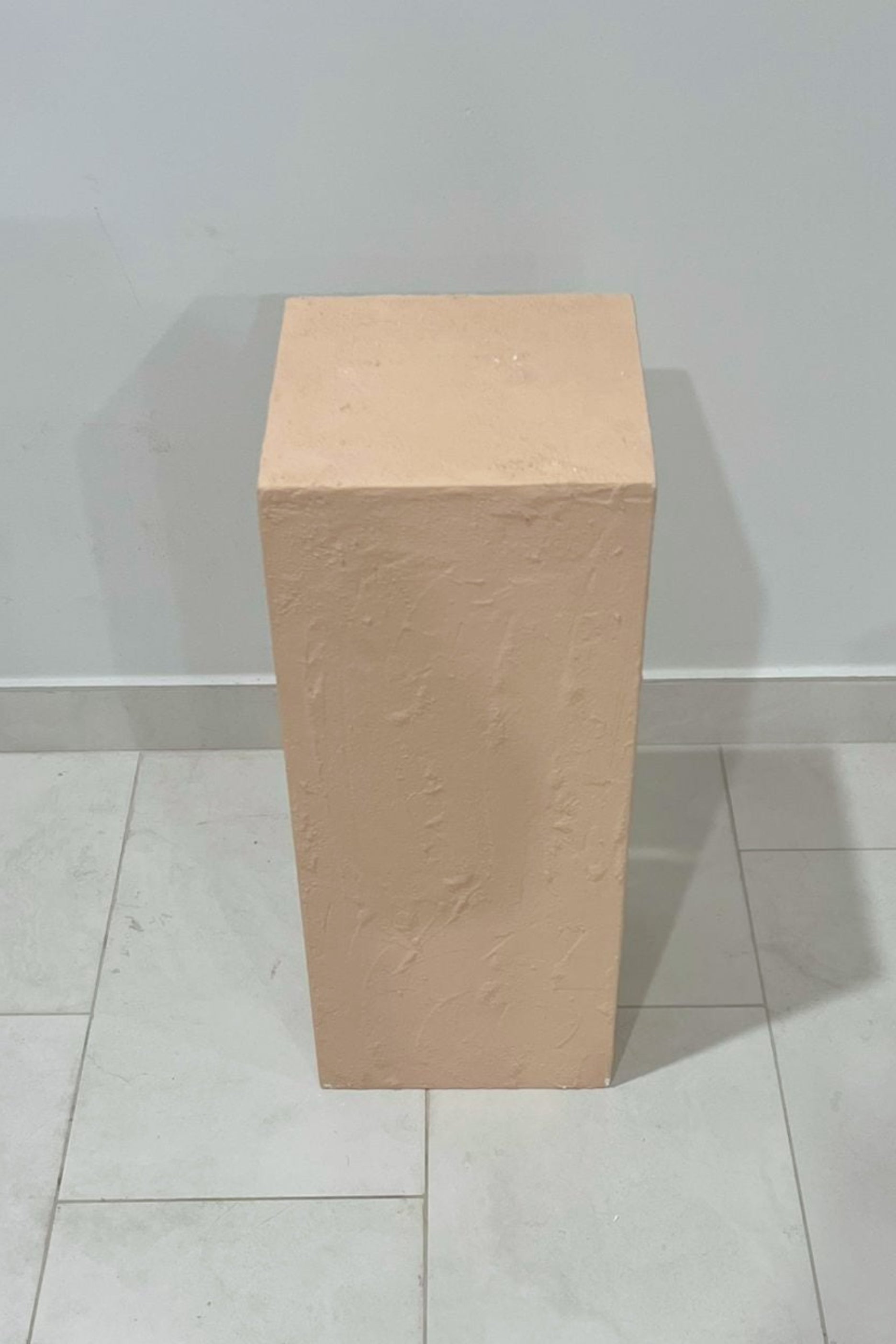 Set of 2 Small Concrete Plinths in Pink