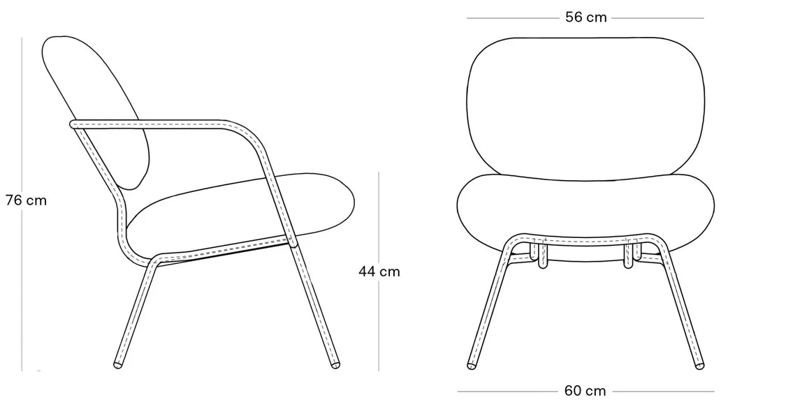 Lounge chair with armrest