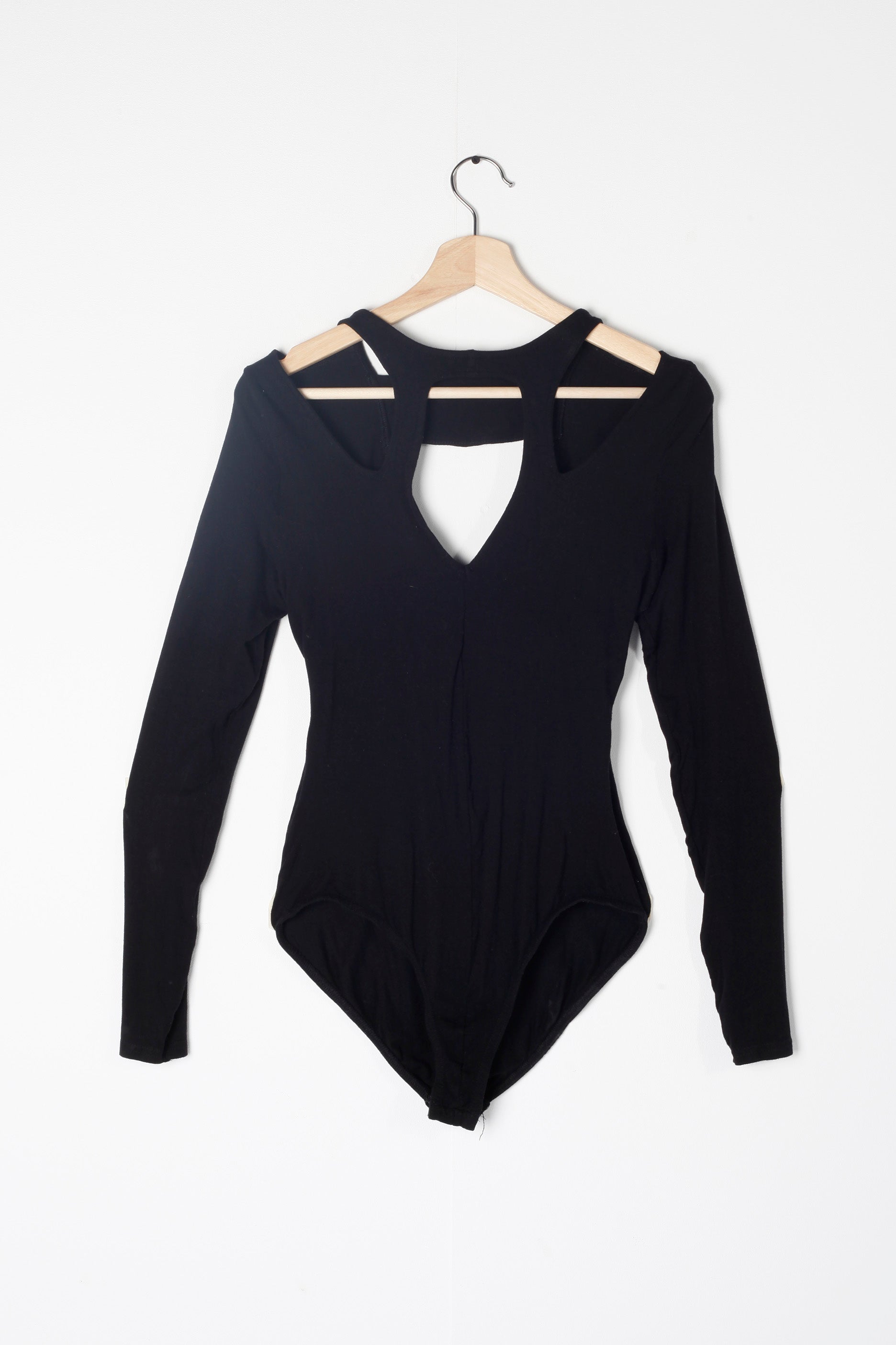 Black Bodysuit with Cutout Shoulders (Eu38-40)