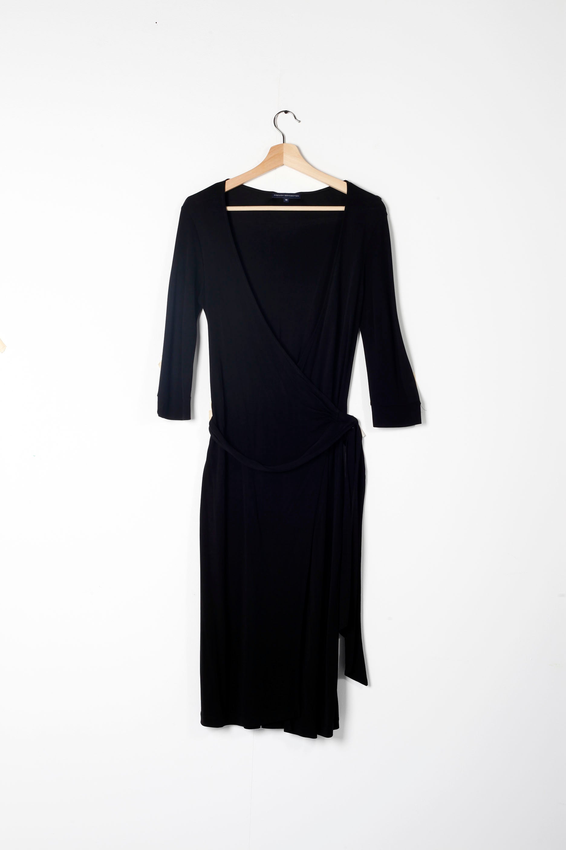 Low Cut Black Wrap Dress (EU36-38)