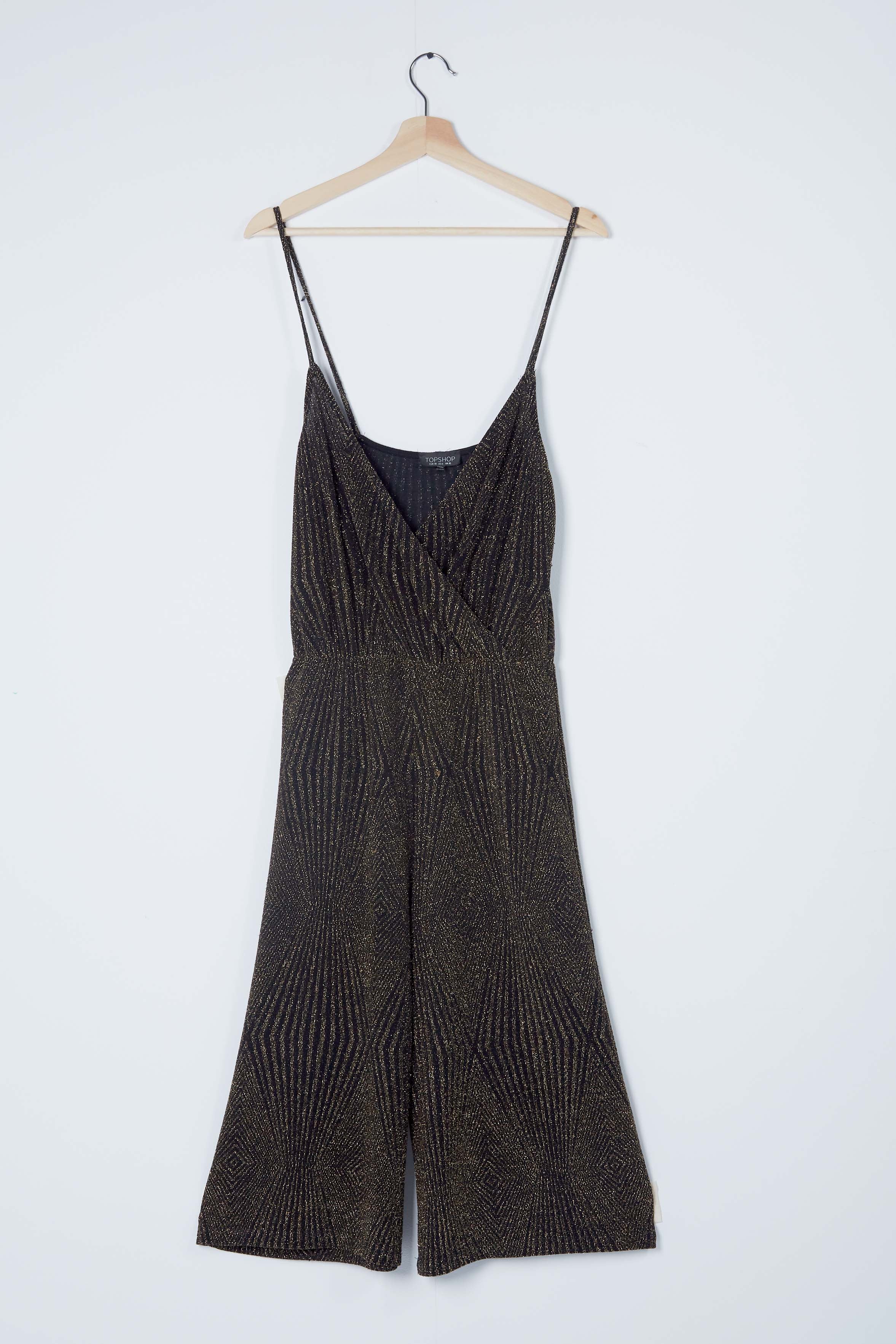 Black and Gold Lurex Jumpsuit (Eu38)