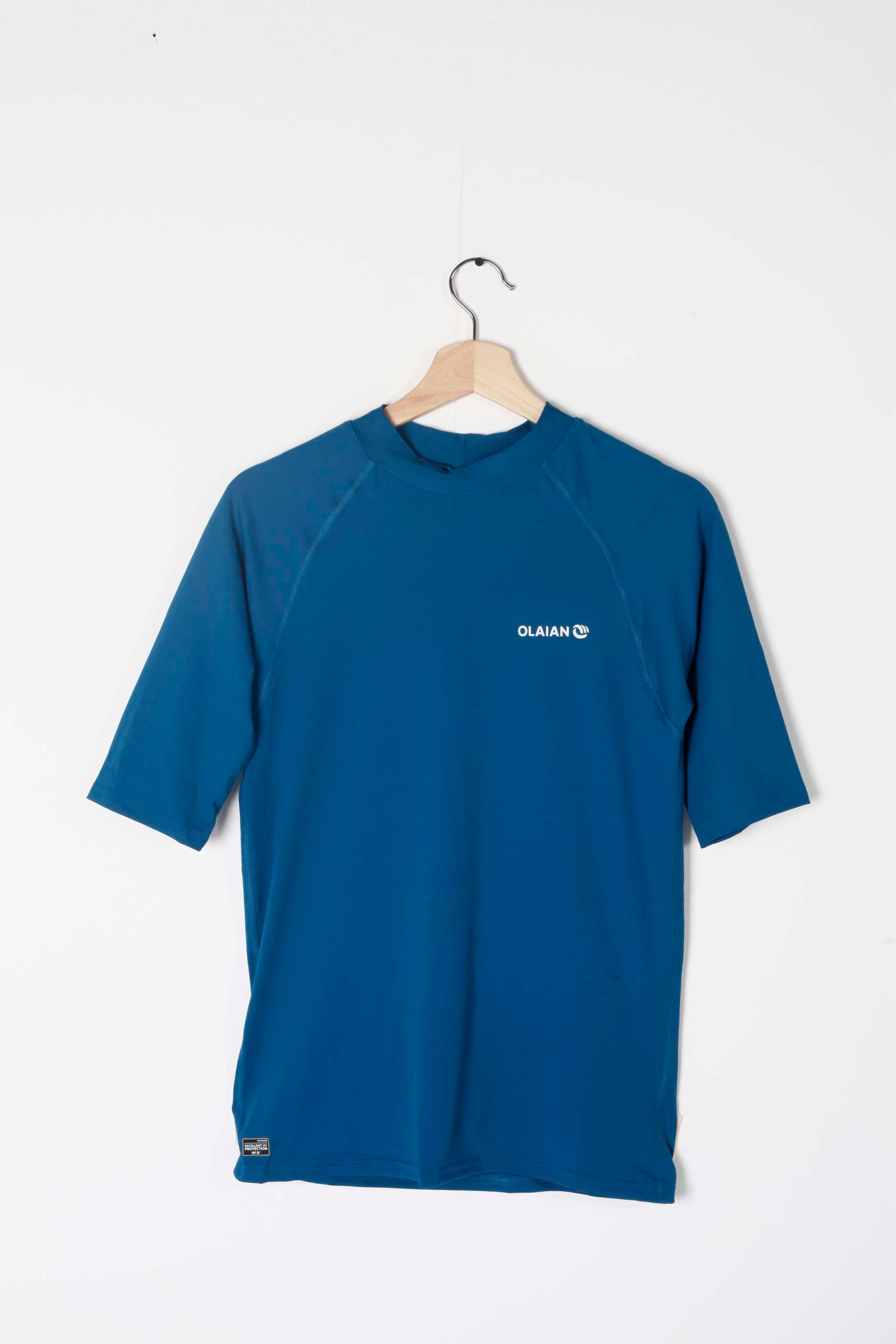 Short-sleeved Dark Blue Rash Vest