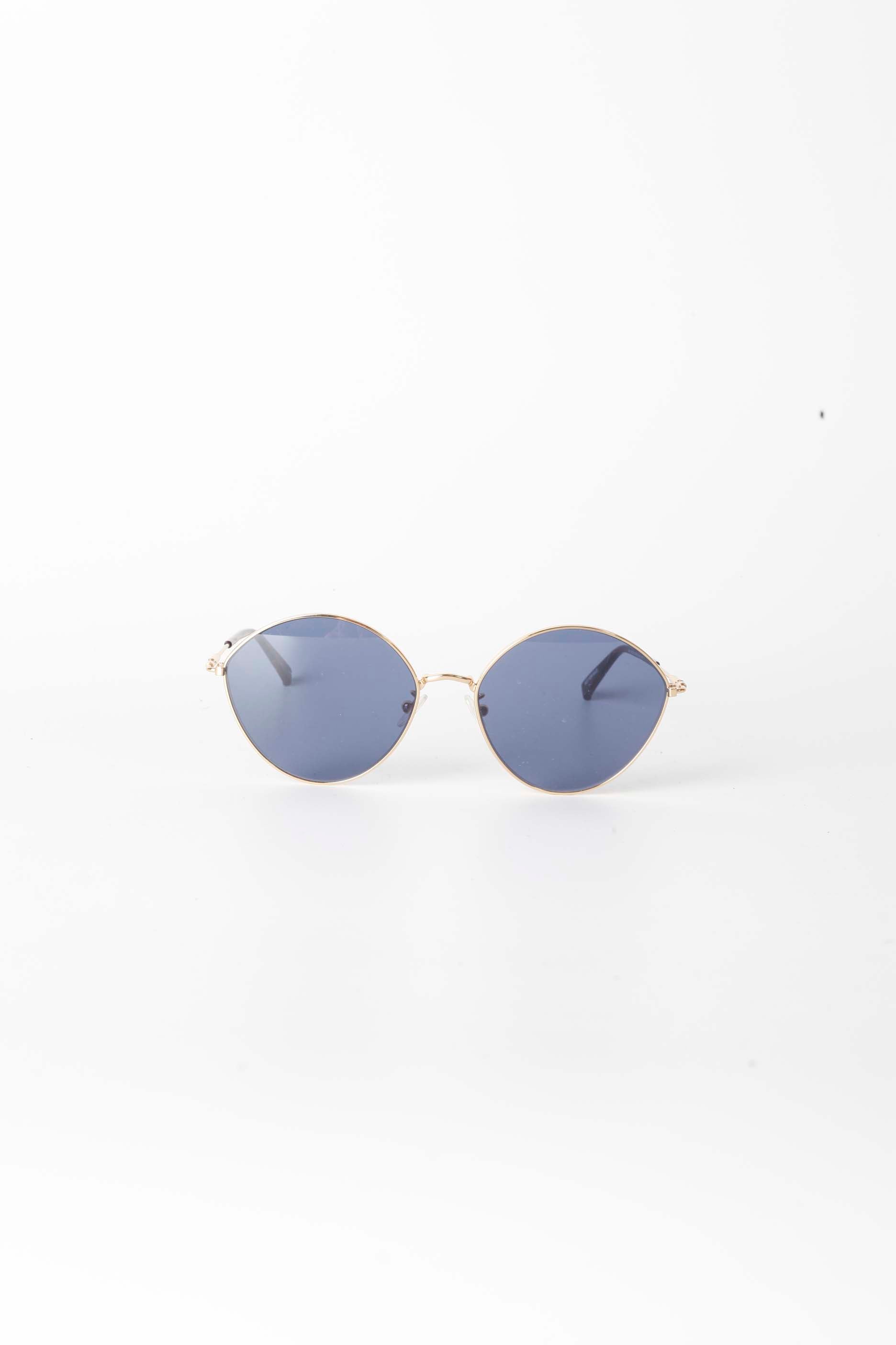 Blue Tint Oval Shaped Sunglasses