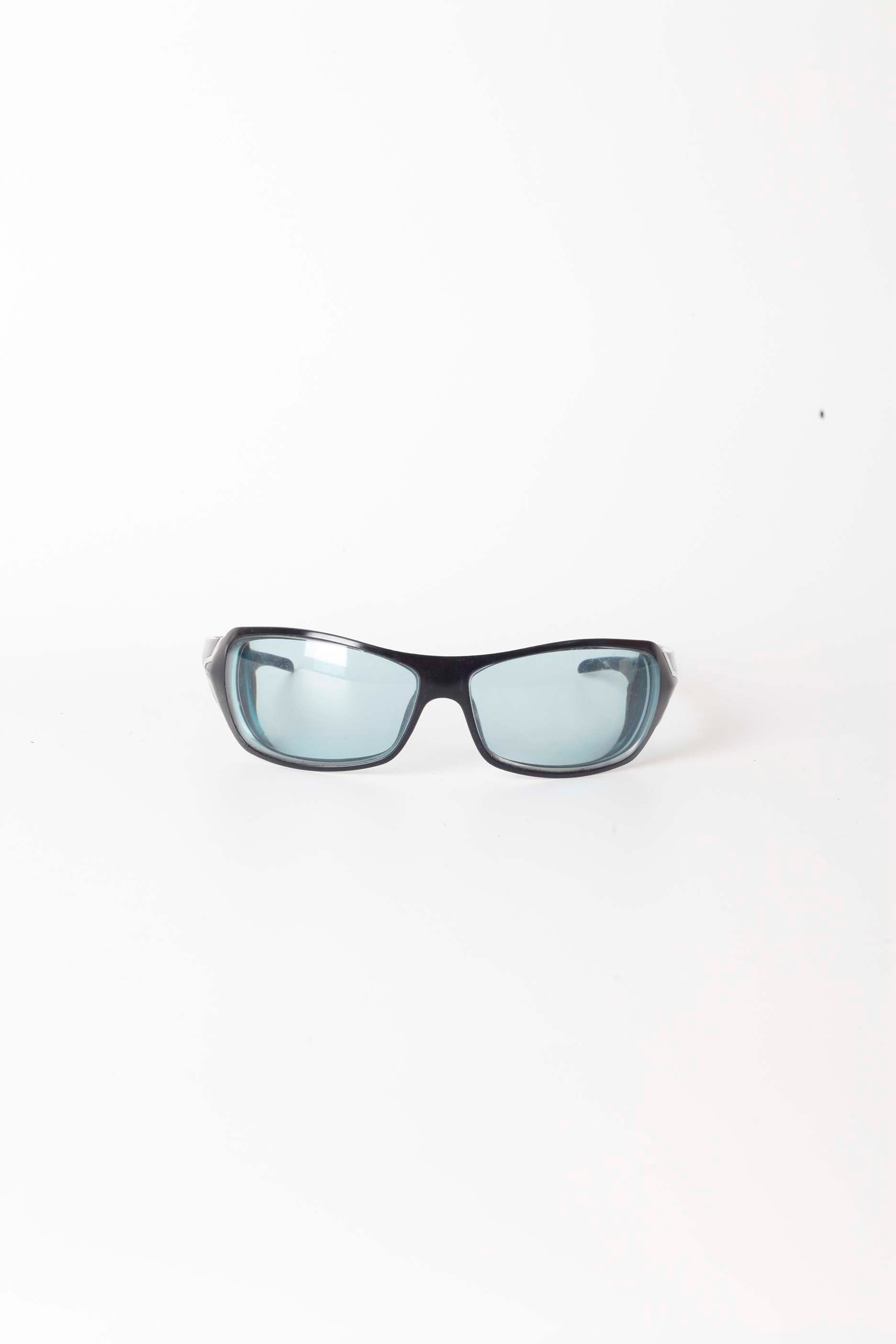 Blue Tint Wrap Around Sunglasses