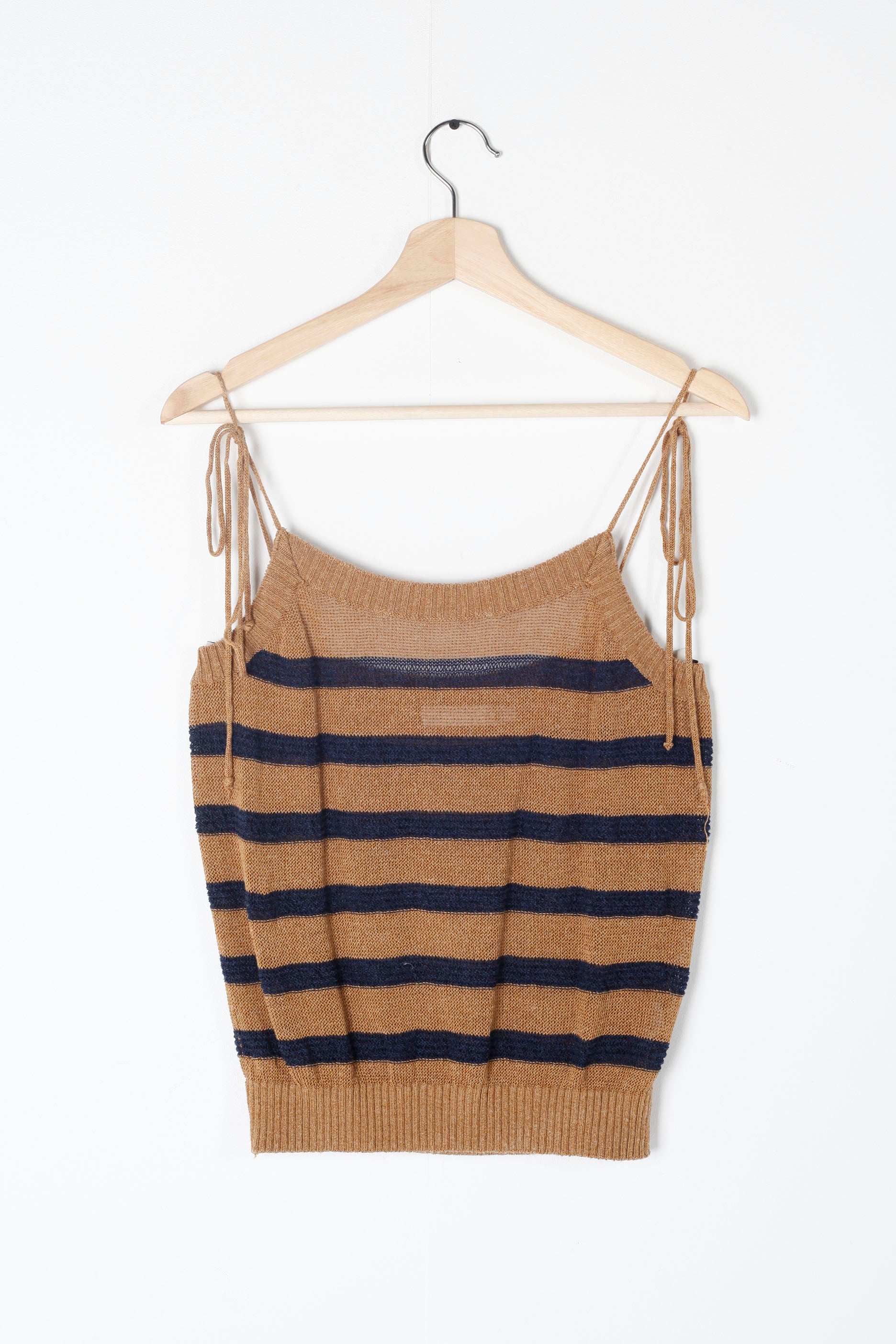 Retro Striped Knitted Camisole Vest