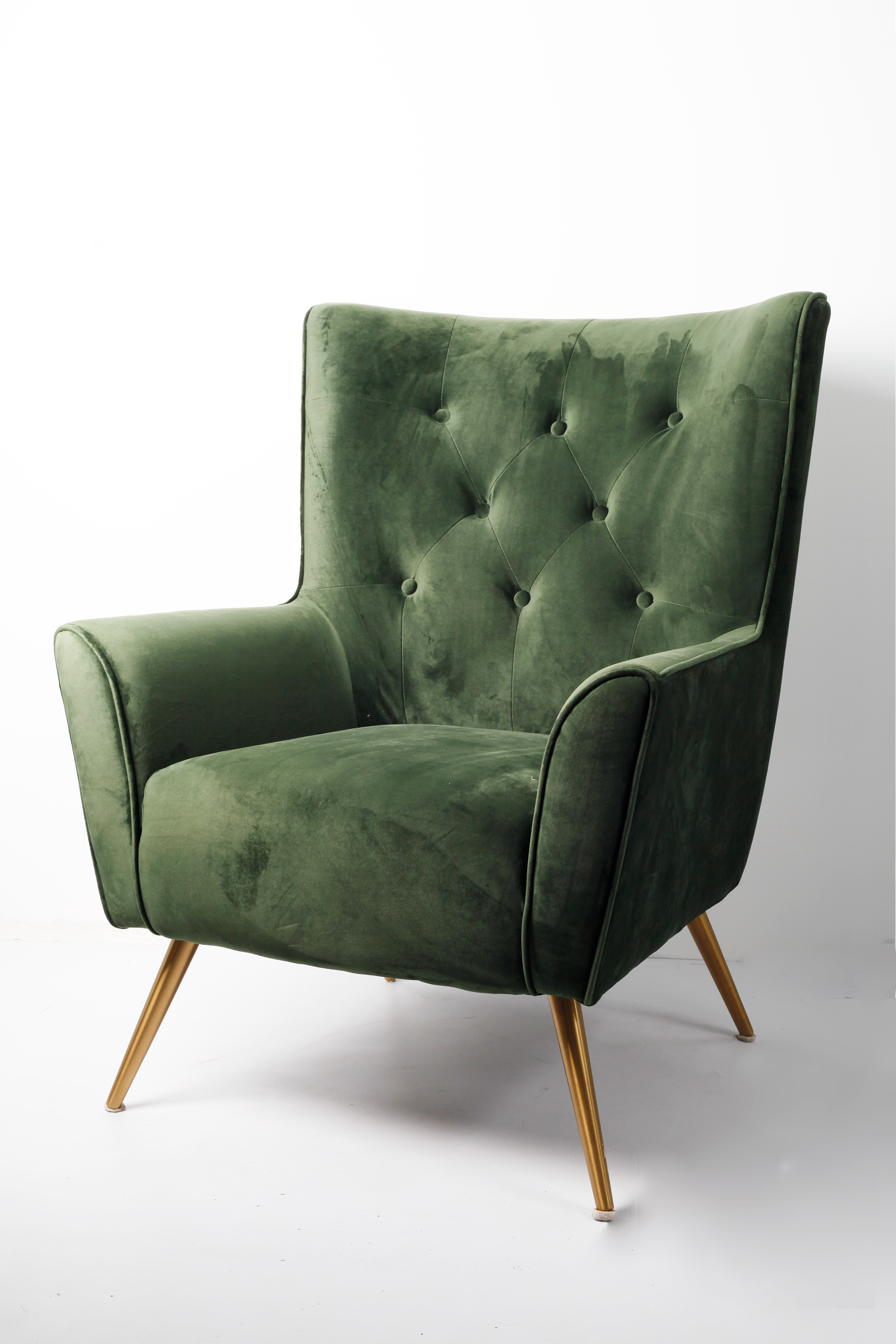 Emerald Green Velvet Armchair