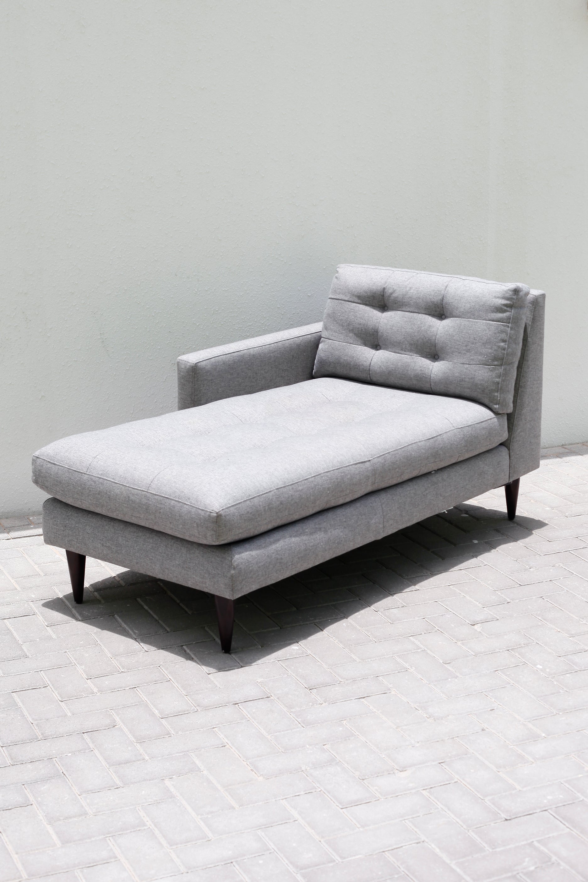 GREY L SHAPE MID CENTURY STYLE SOFA