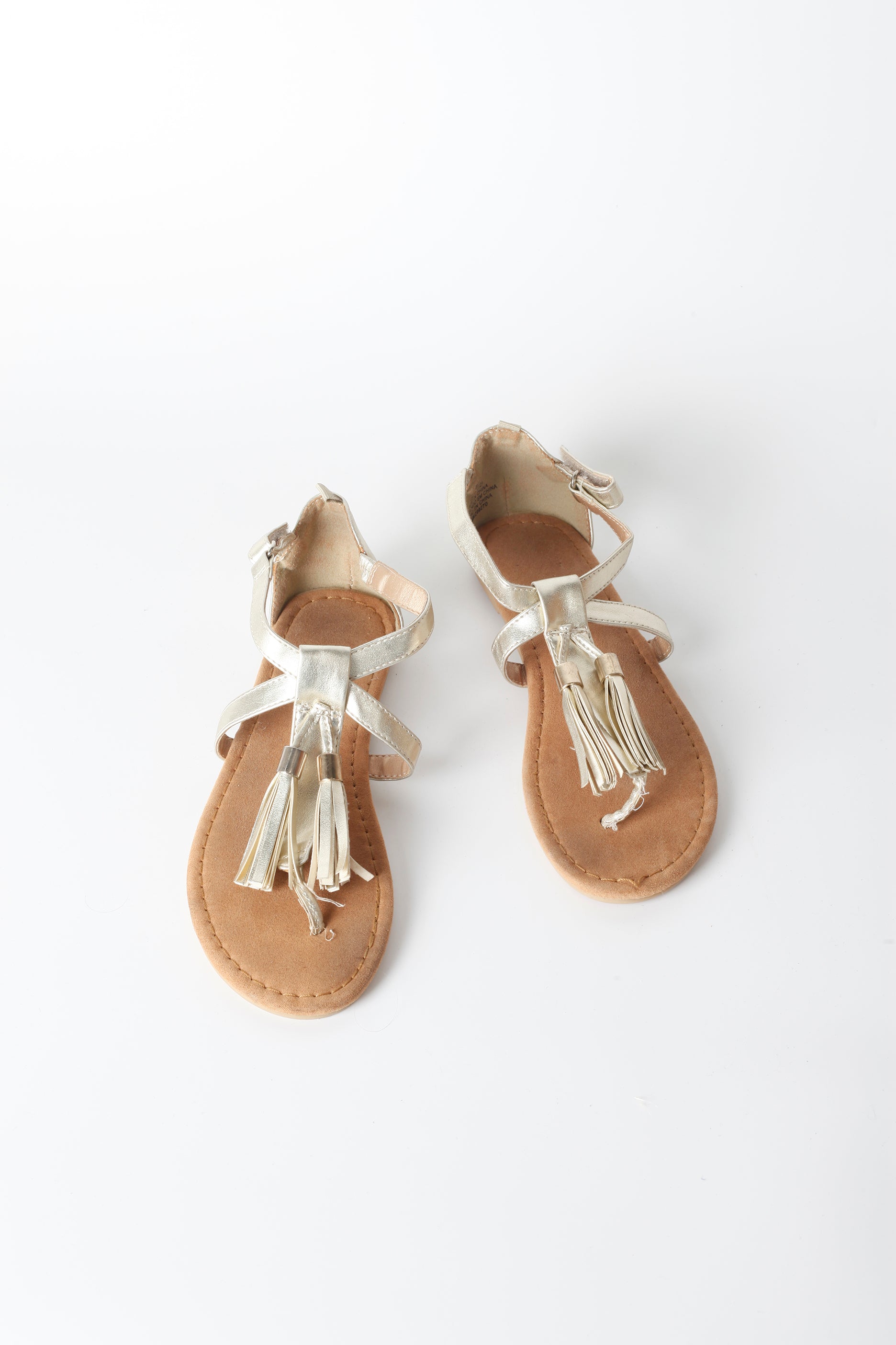 Girls Gold Sandal with Tassel