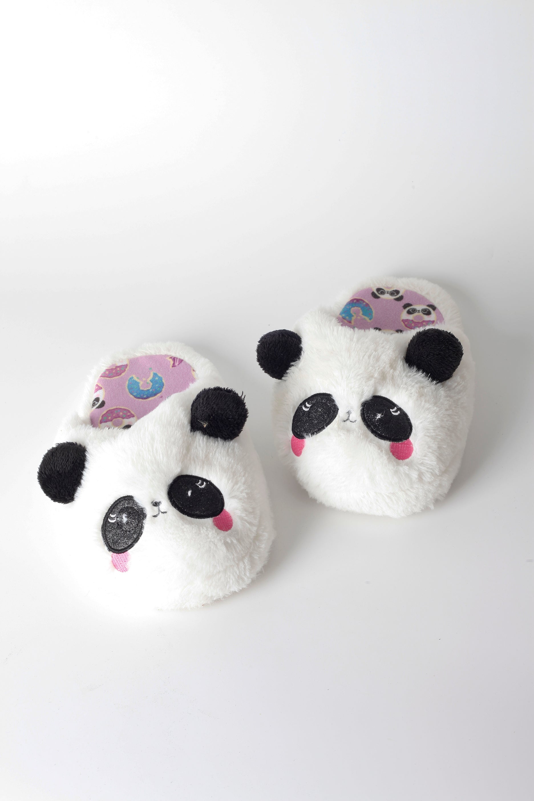 Girls Panda Slippers