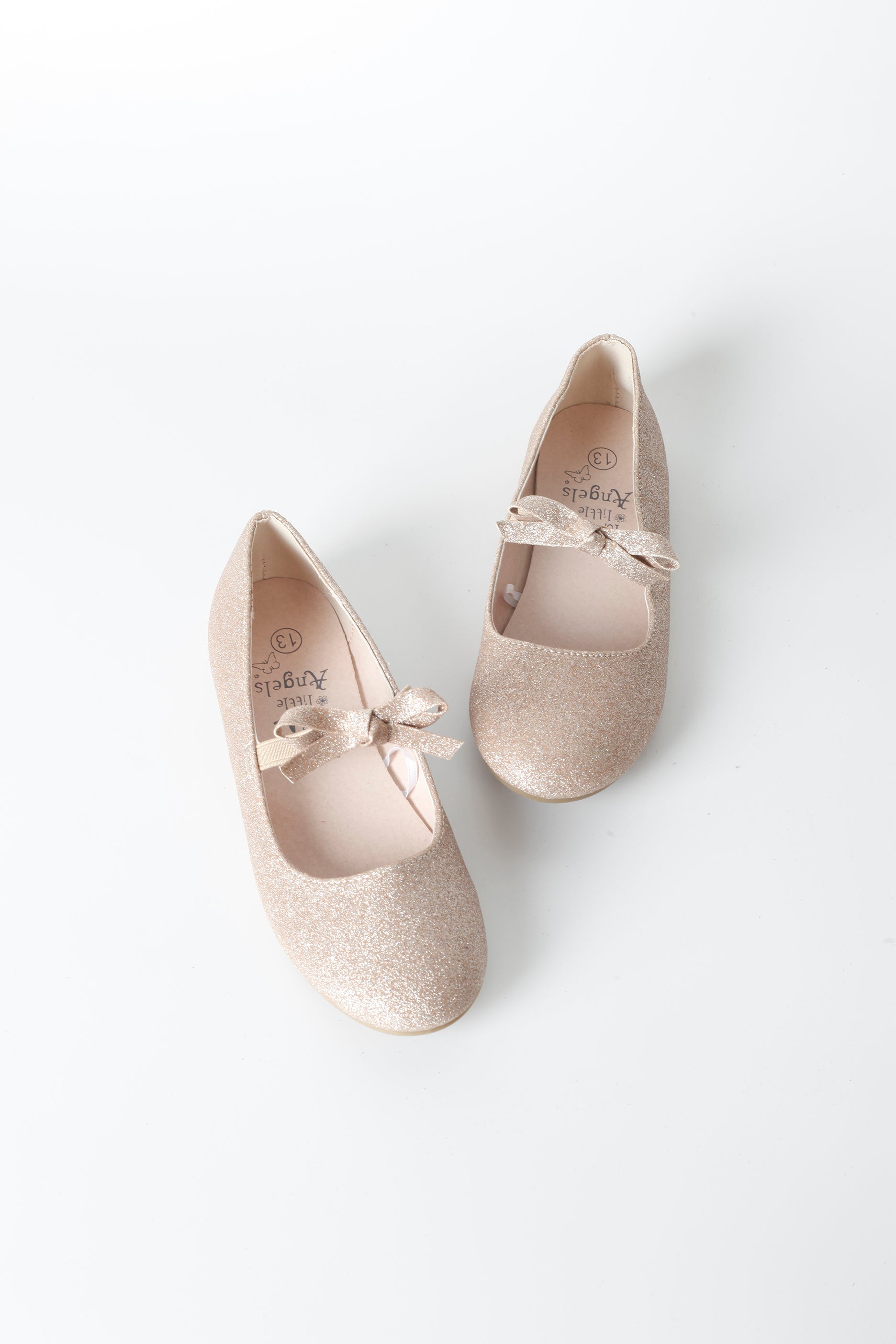 Girls Pink Sparkly Ballerina Pump