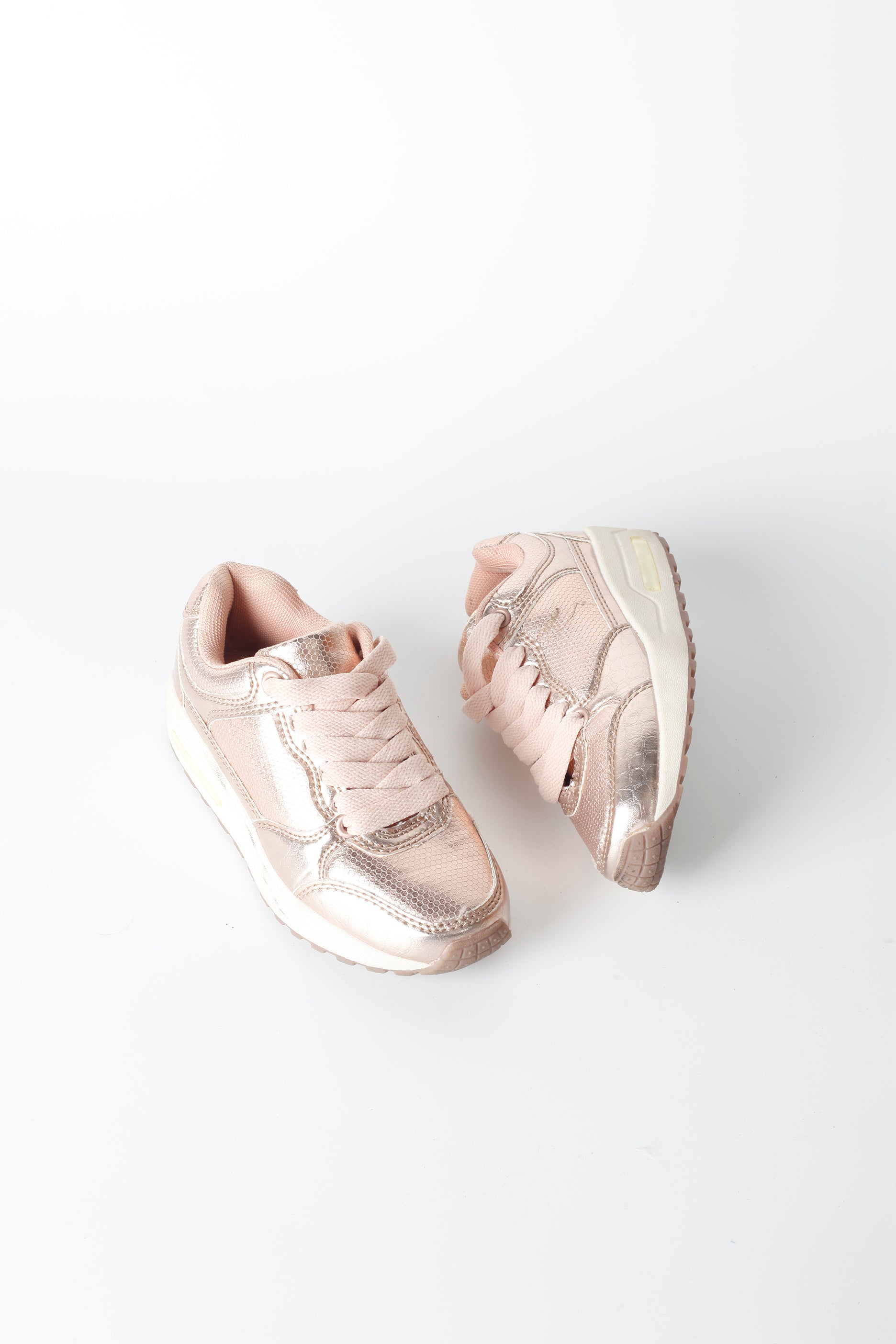 Girls Pink Metallic Sneaker