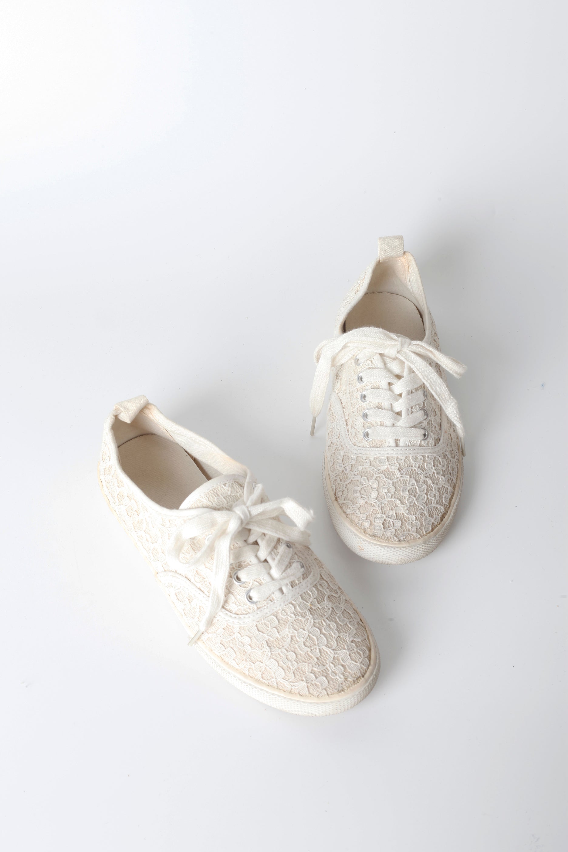Girls Sneakers with Lace Detail