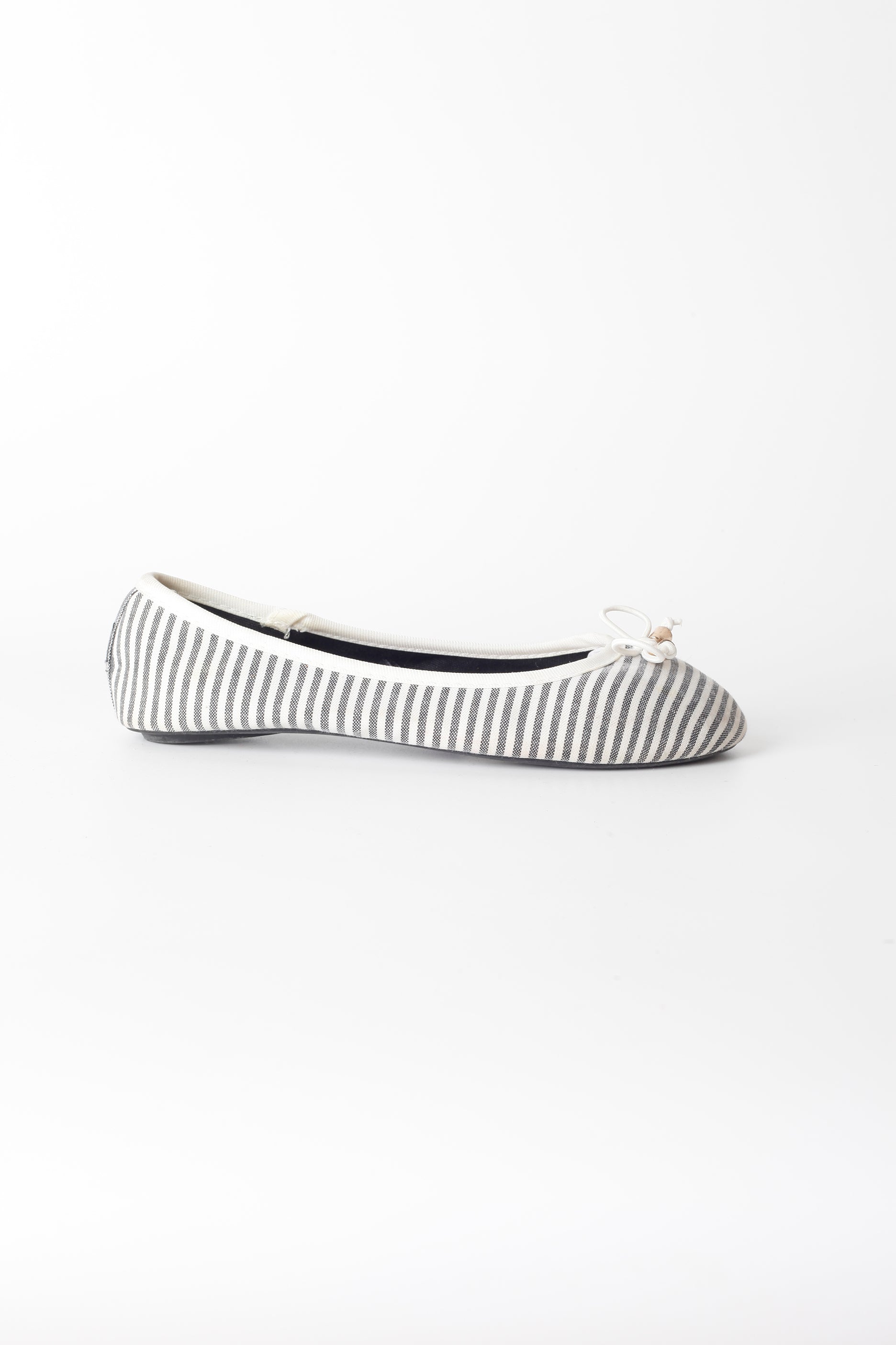 Girls Striped Ballet Pumps