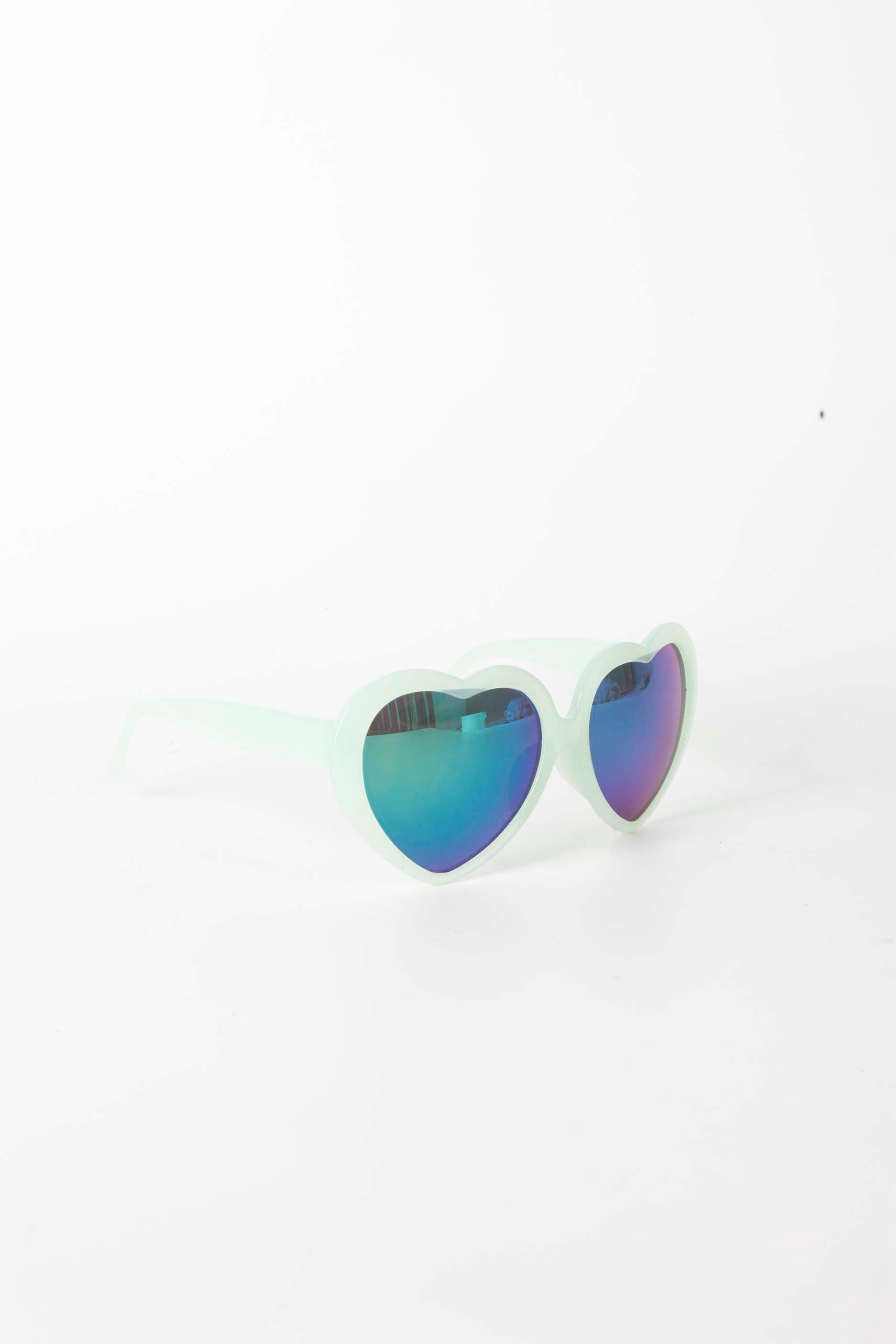 Kids Mint Heart Shaped Sunglasses
