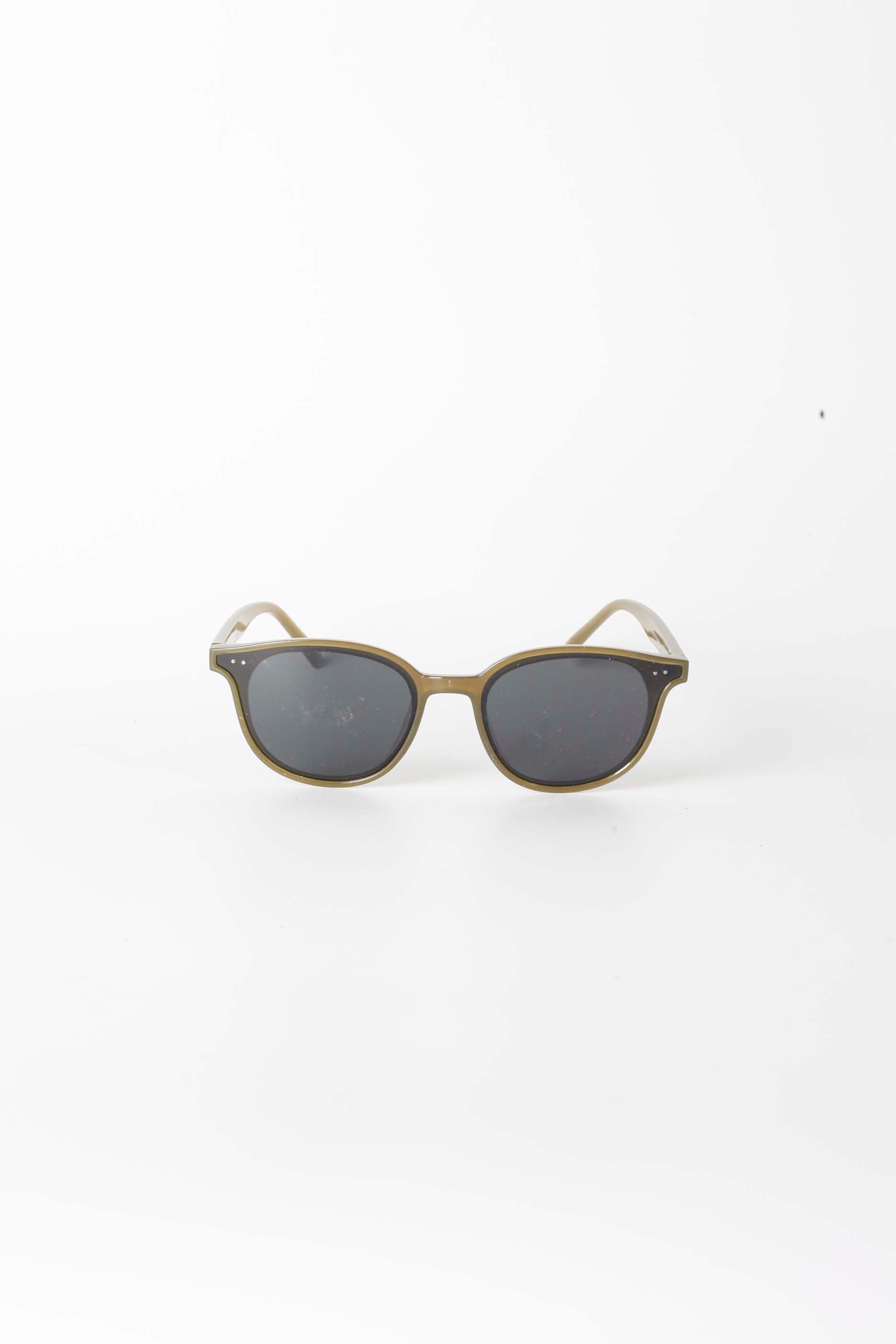 Khaki Green Retro Sunglasses