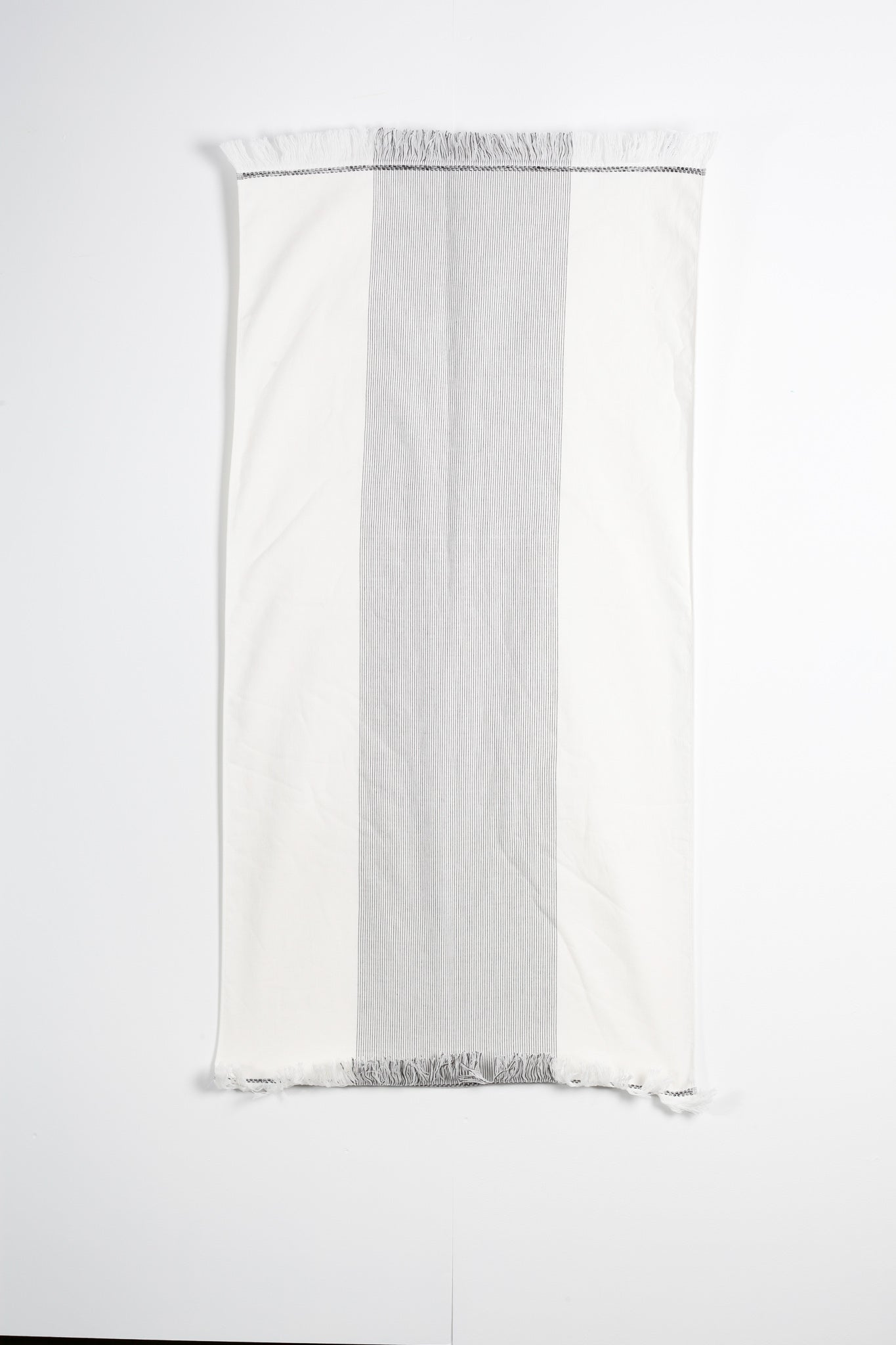 Grey & White Stripe Towel/Throw