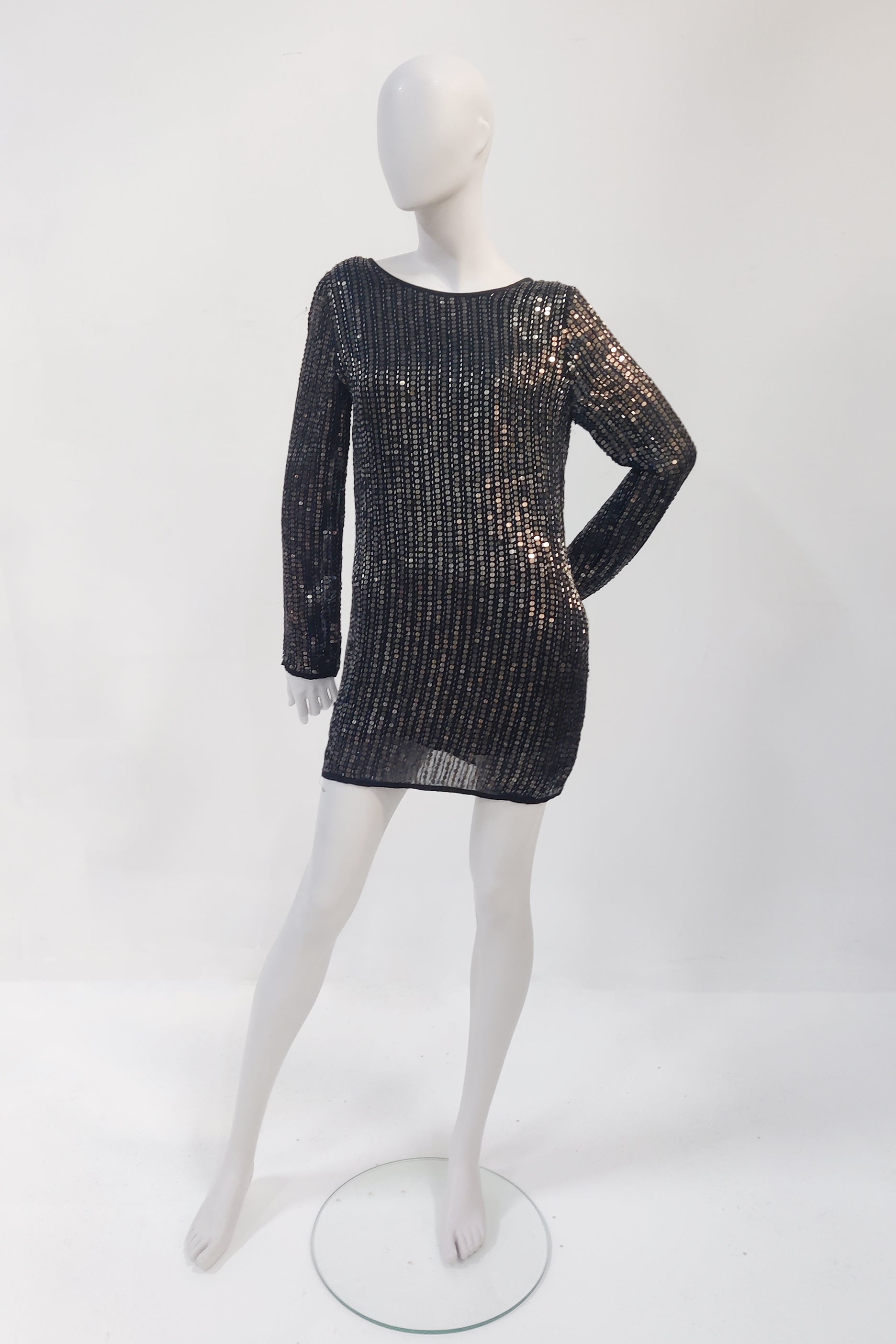 Black/Gold  Sequin Dress (Eu38-40)