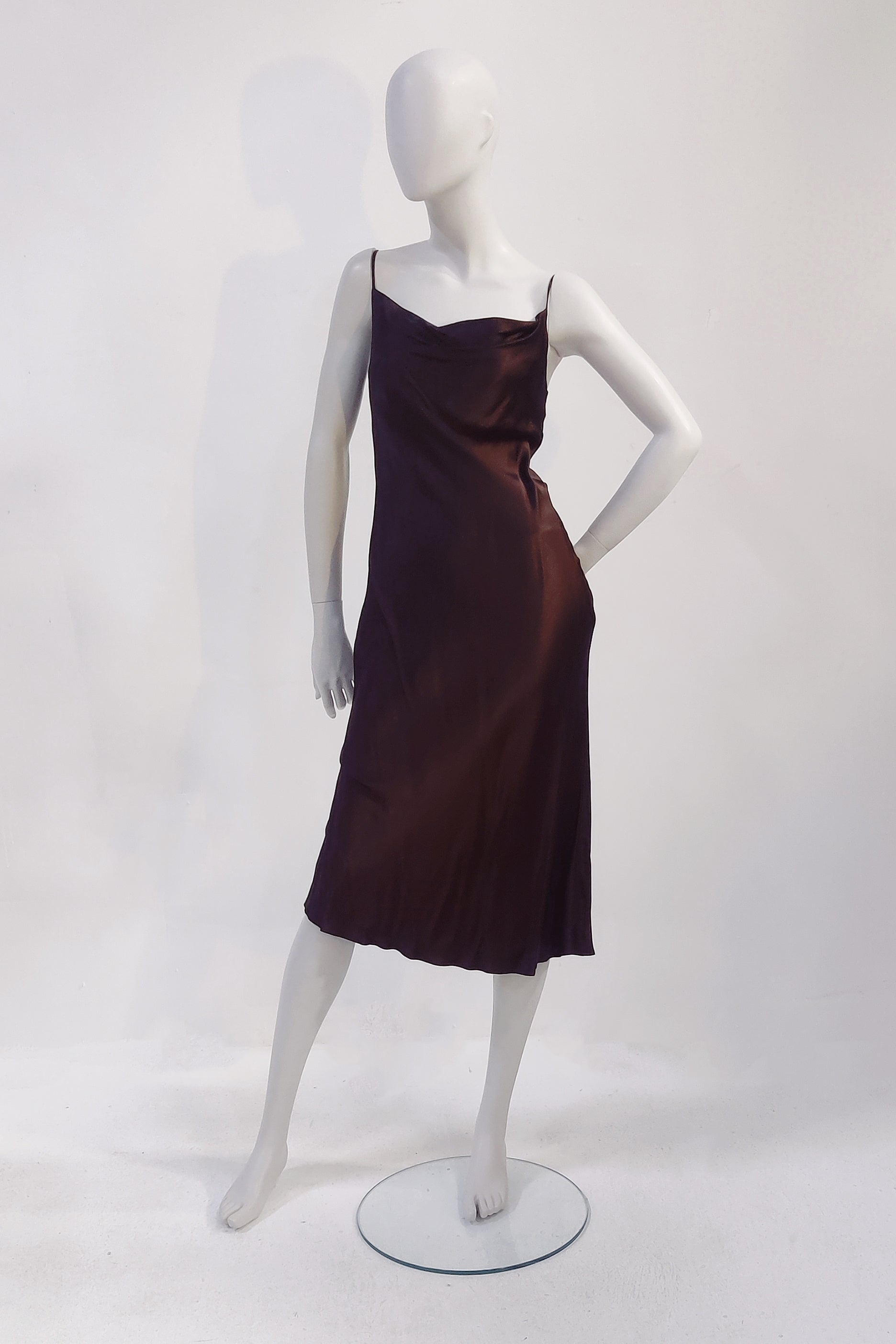Brown Satin Slip dress (Eu38)