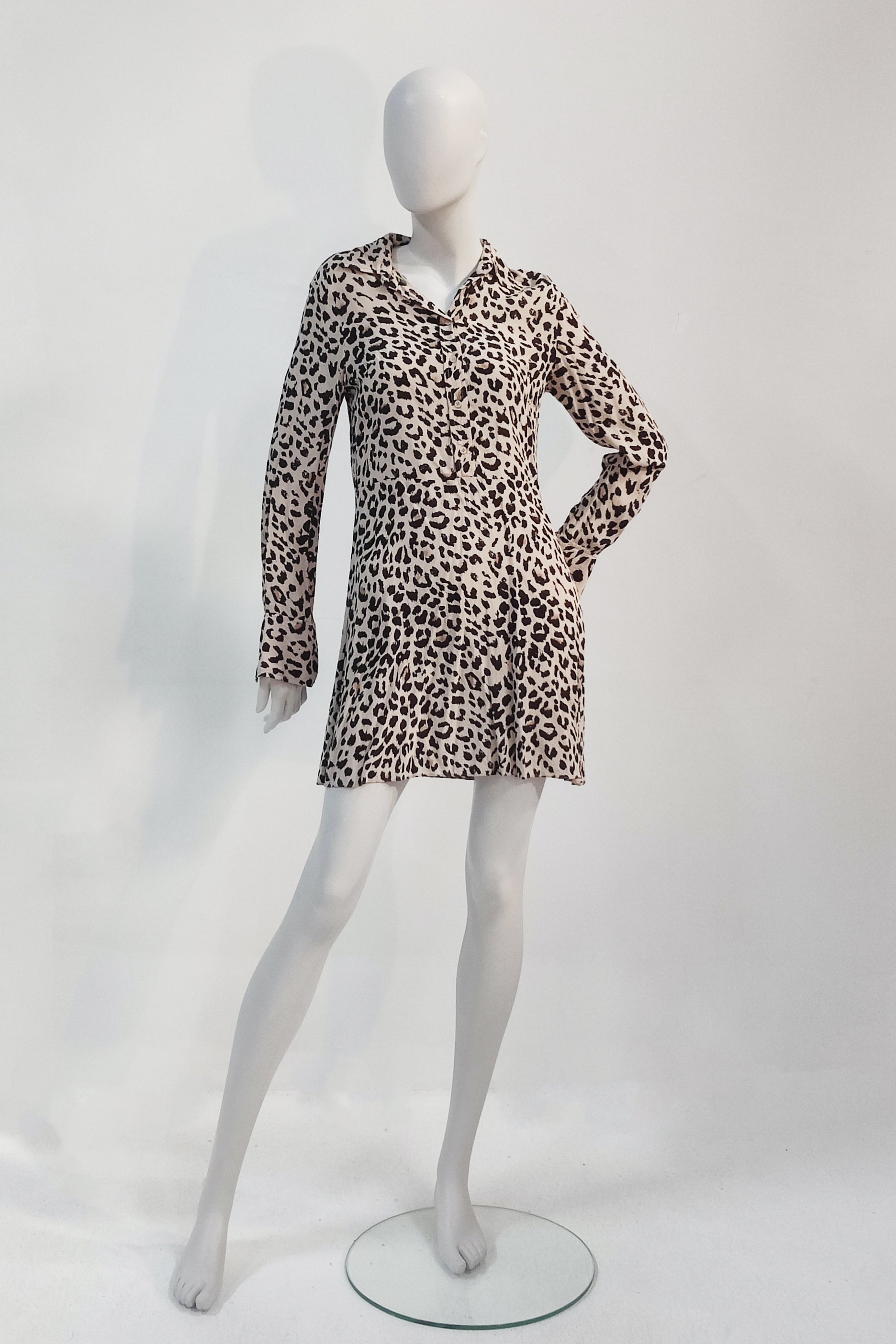 Leopard Print Shirt Dress (Eu38)