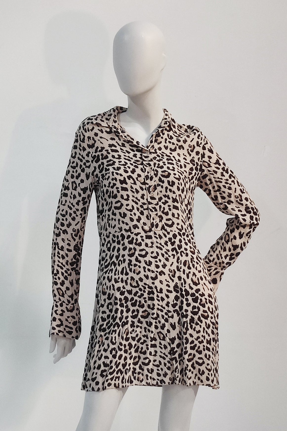 Leopard Print Shirt Dress (Eu38)