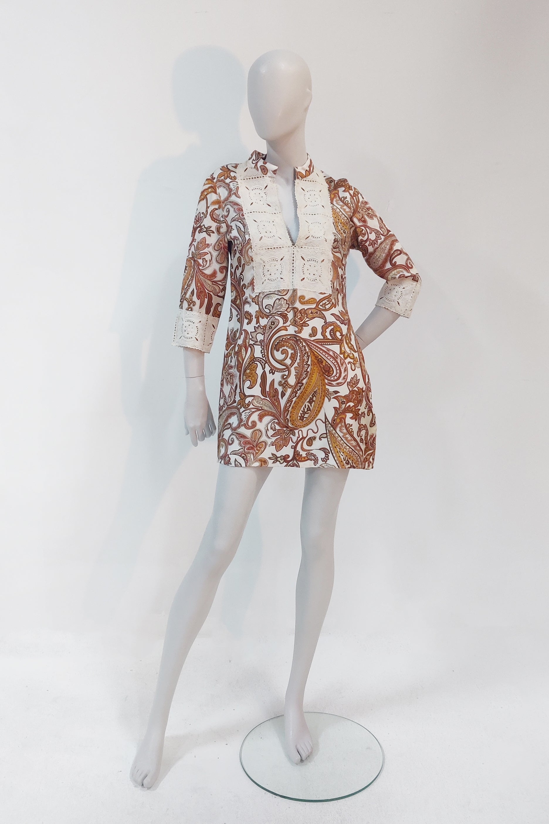 Vintage Print Tunic Dress (Eu36-38)