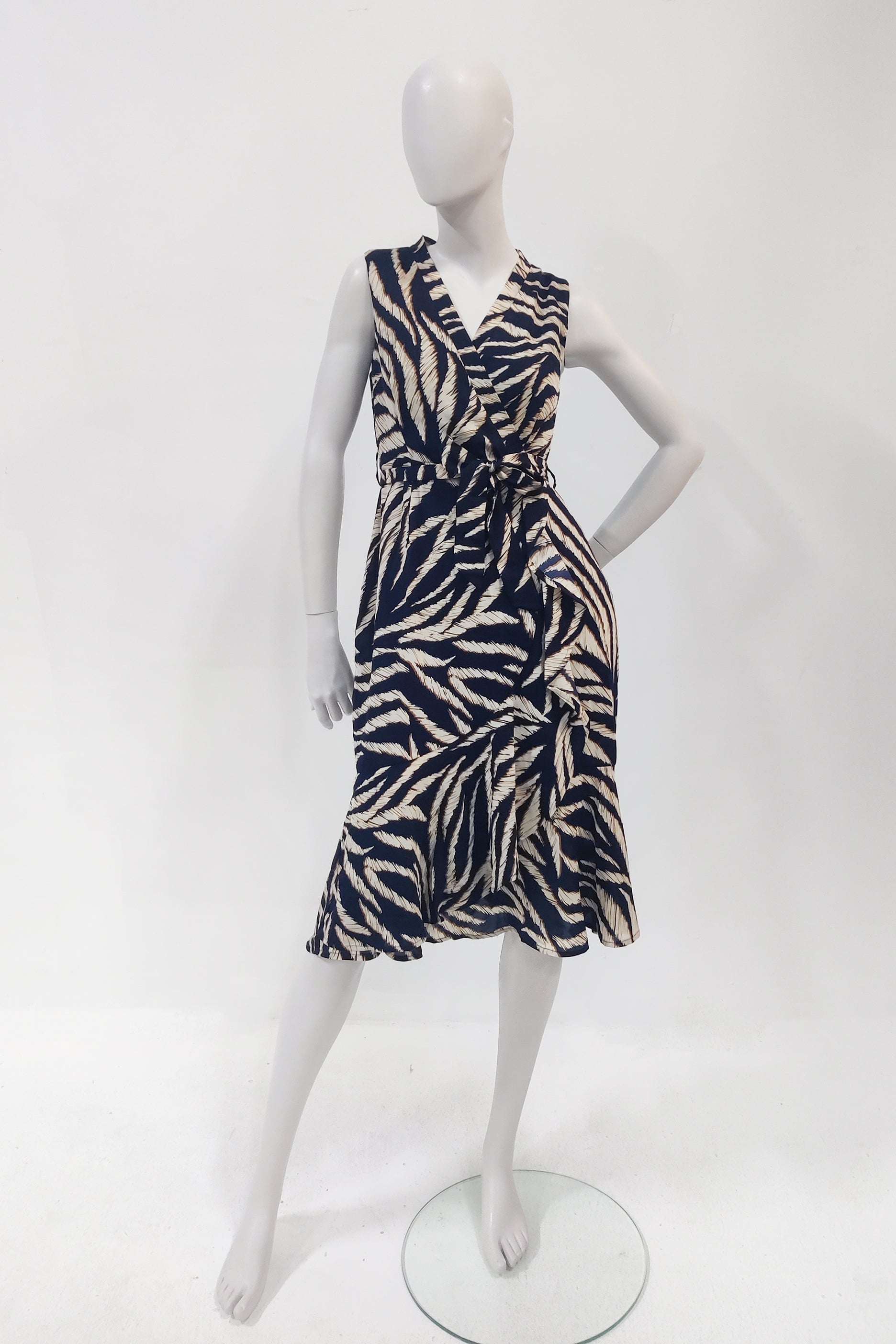 Navy Printed Dress (Eu38)