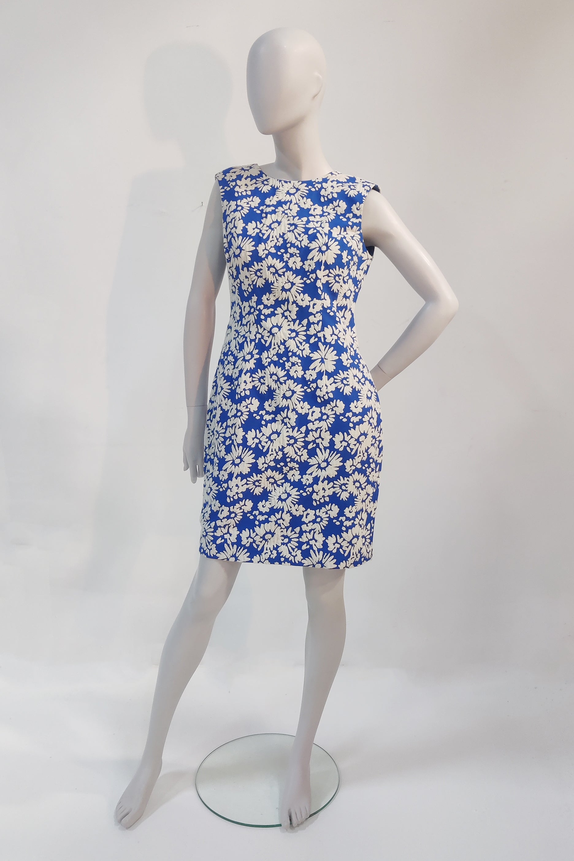 LK Bennett Blue Floral Shift Dress (Eu40)