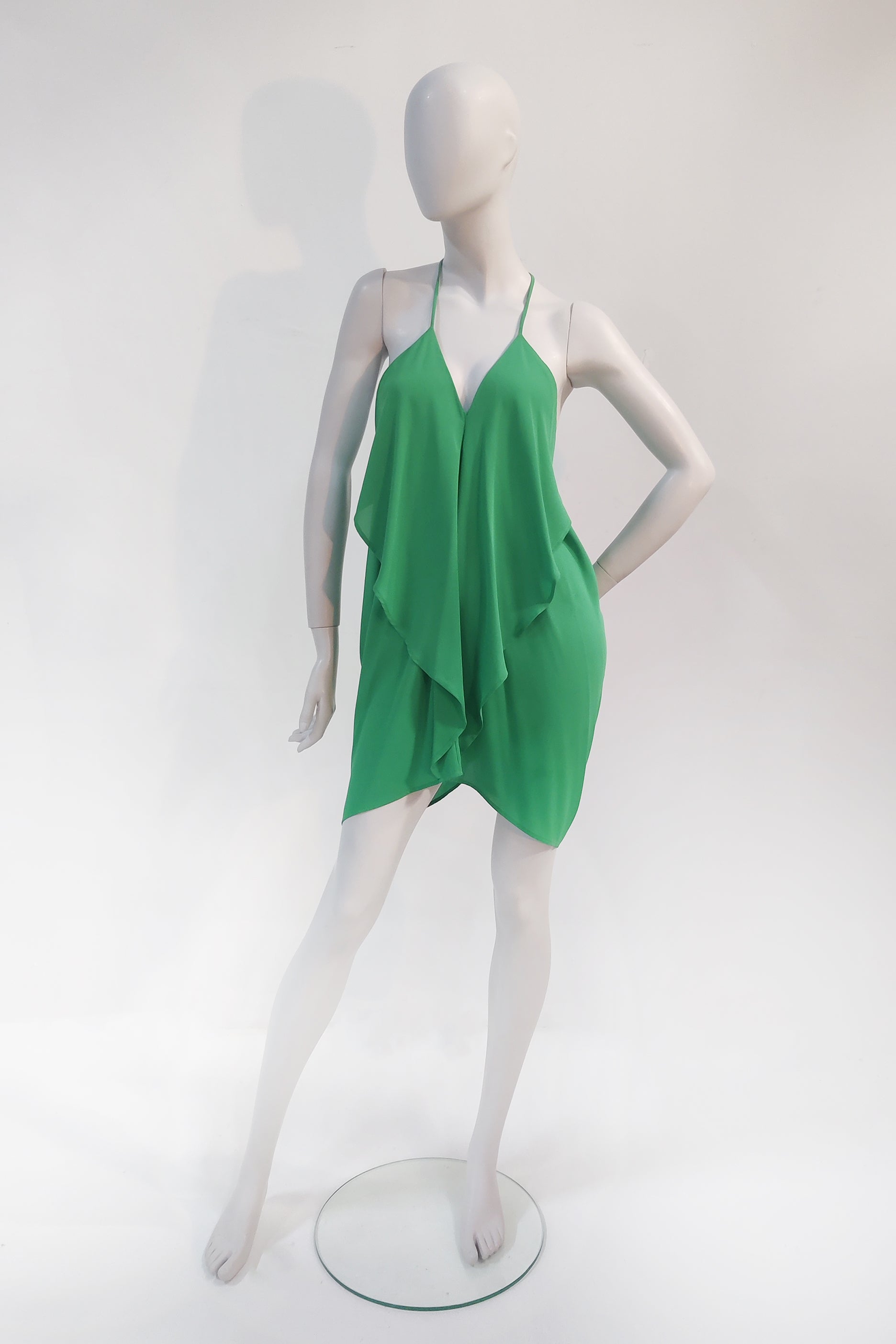 Womens Green Strappy Dress (Eu40)