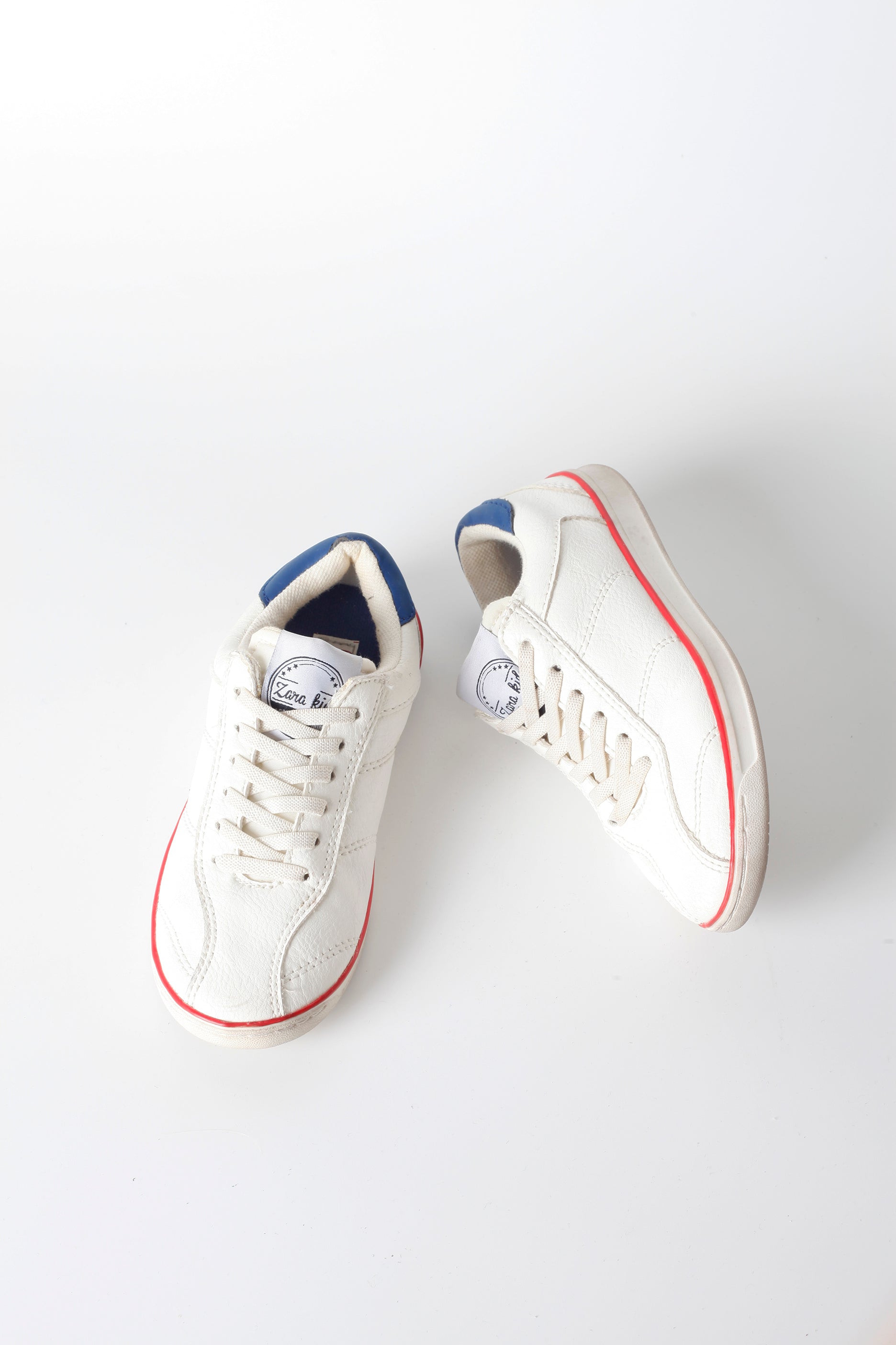 Kids Retro Sneaker with Blue & White Detail