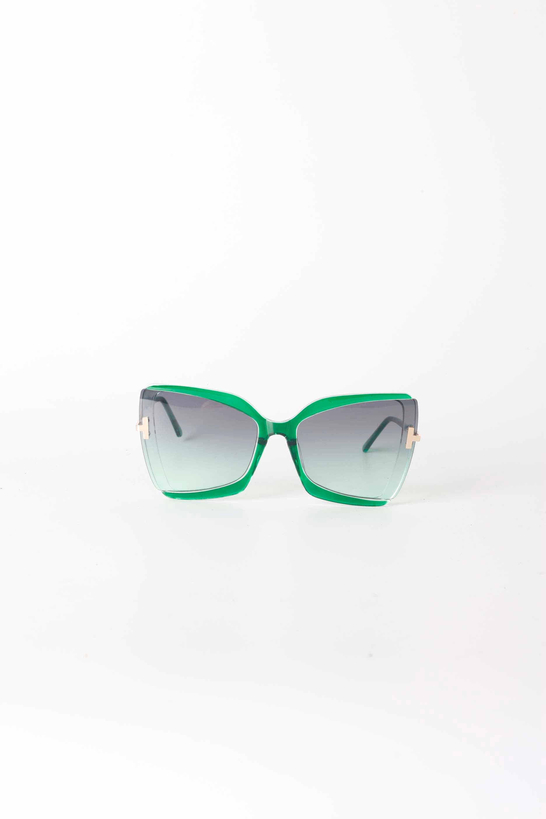 Large Square Green Sunglasses