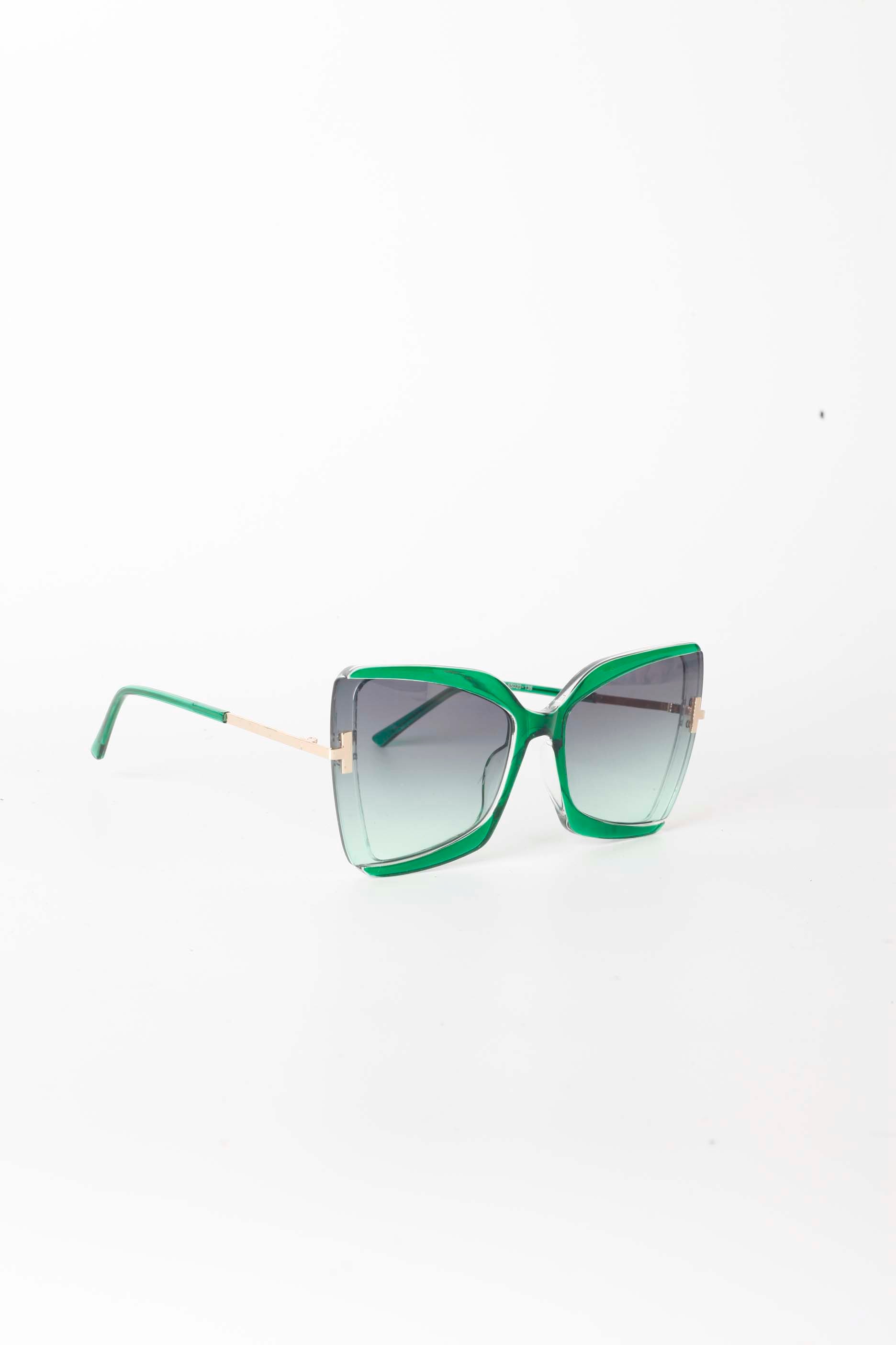 Large Square Green Sunglasses
