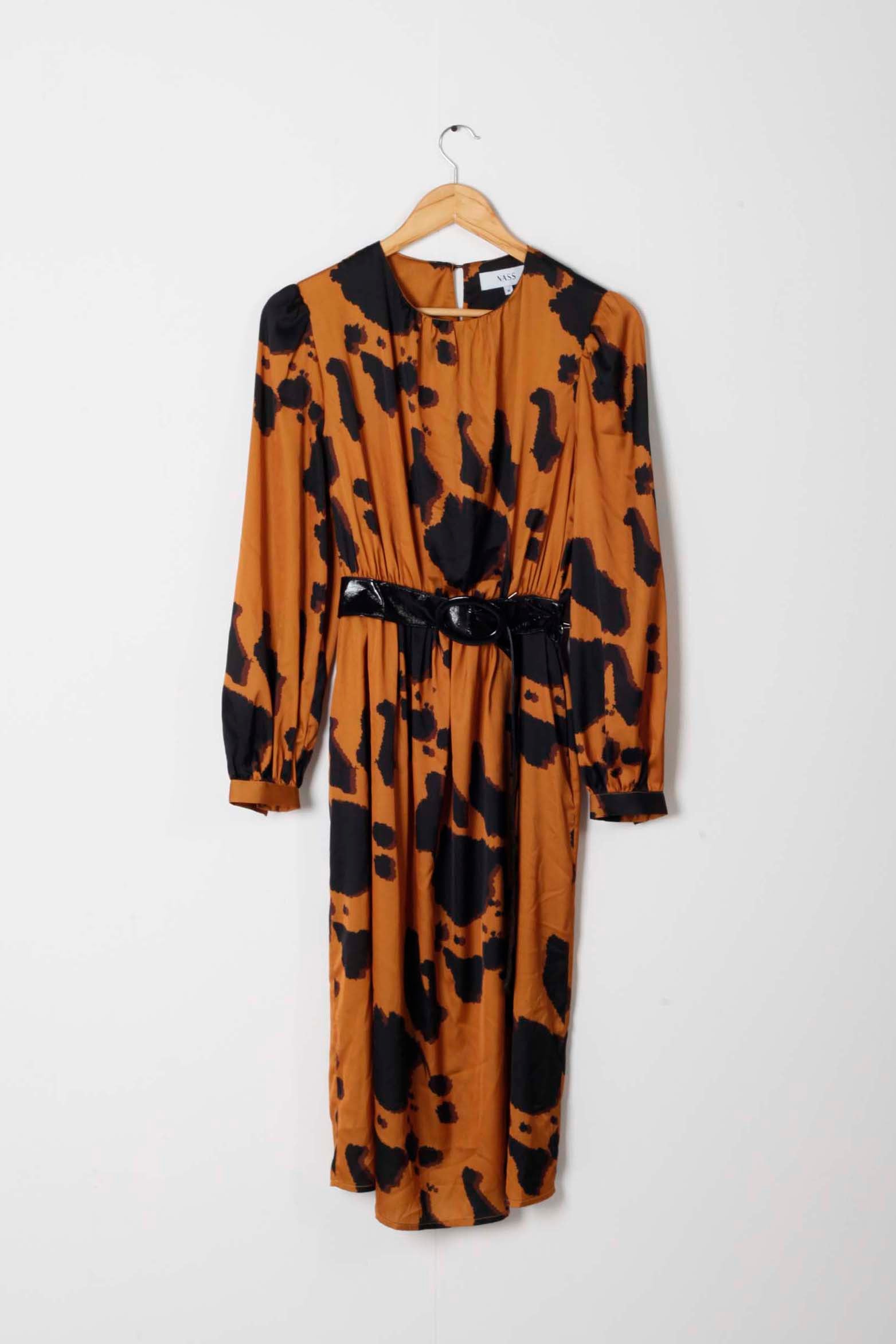 Orange and Black Printed Dress (Eu38)