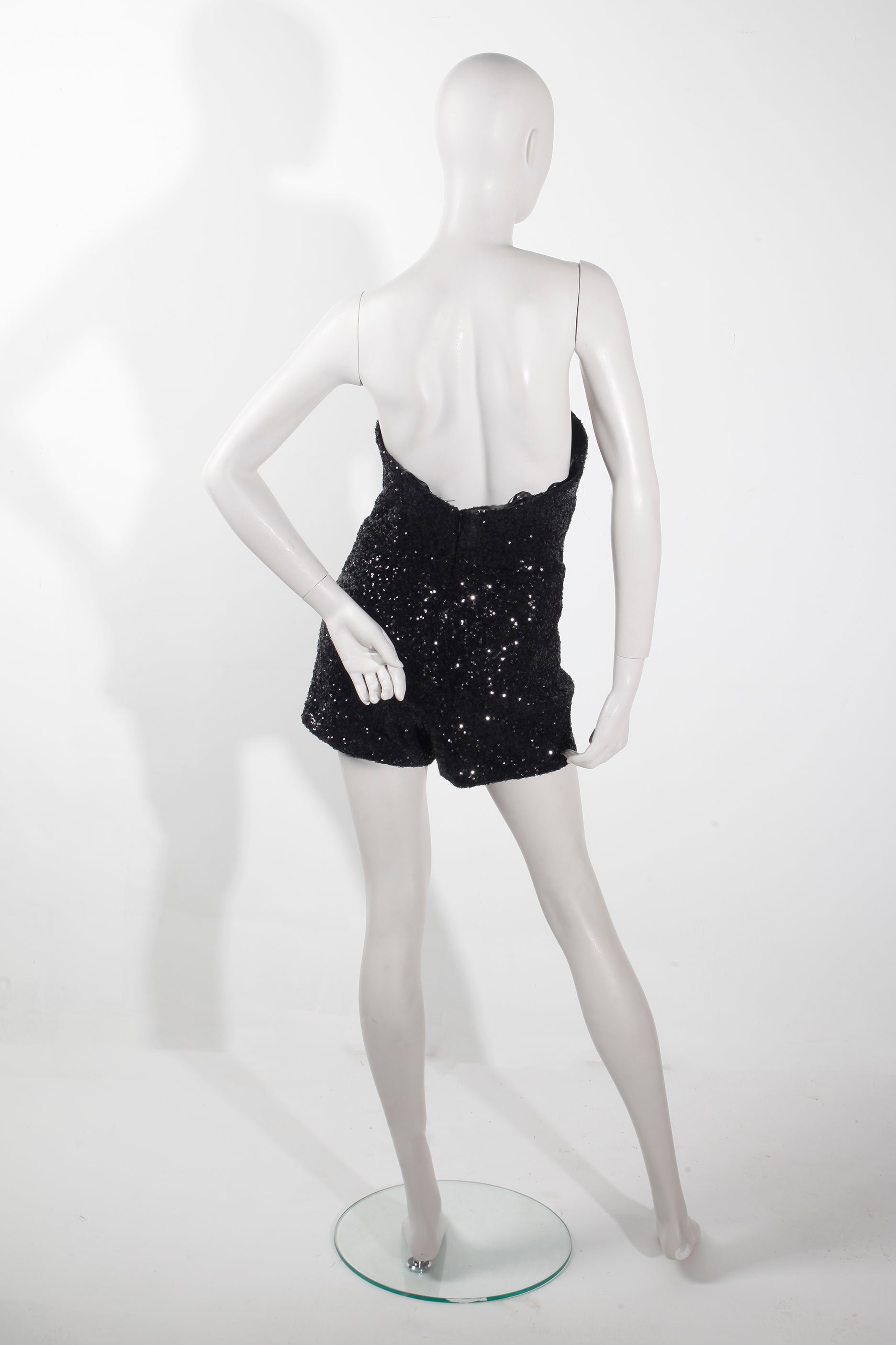 Black Sequin Playsuit (Eu38)