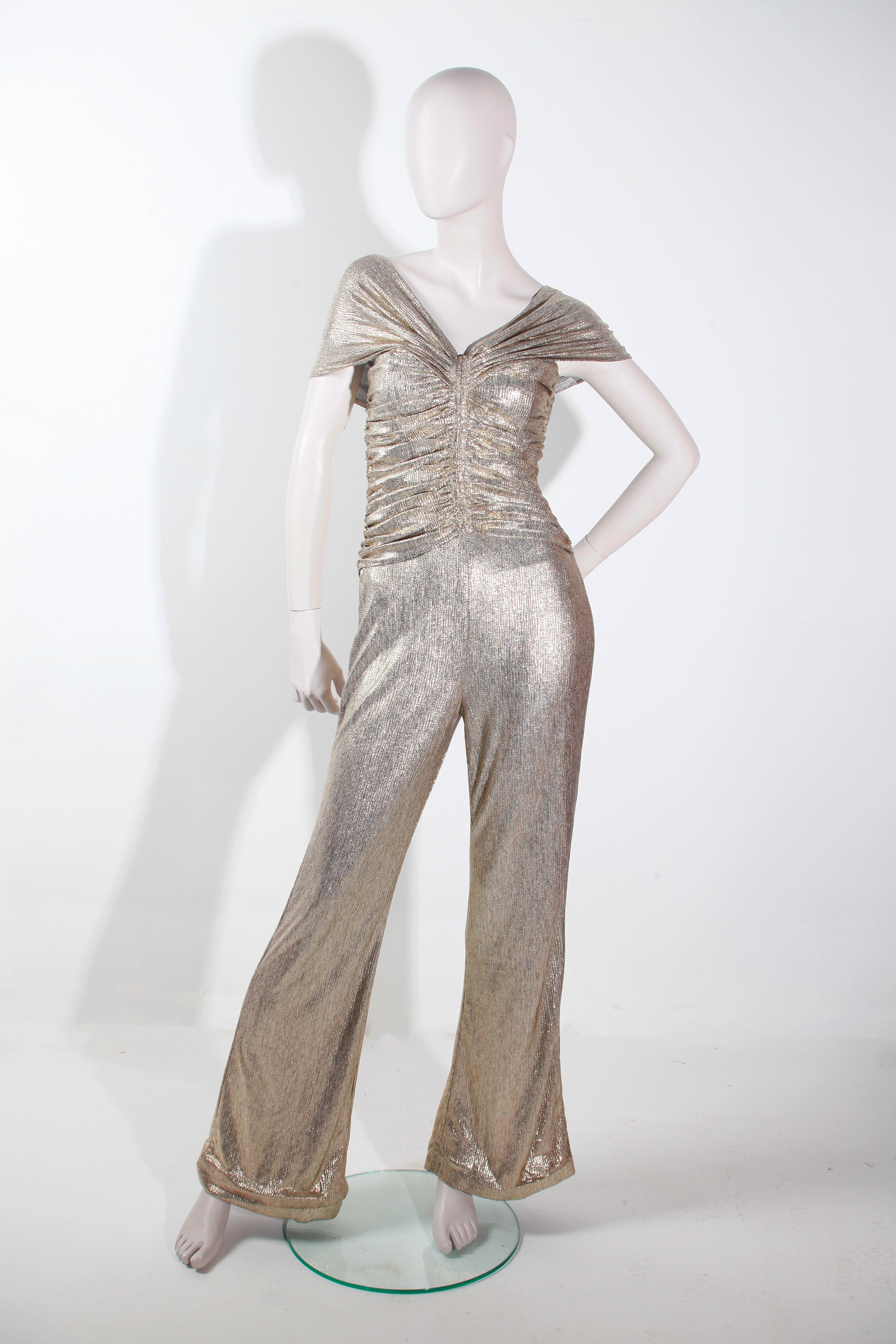 Jonathan Simkhai Gold Jumpsuit (Eu36)
