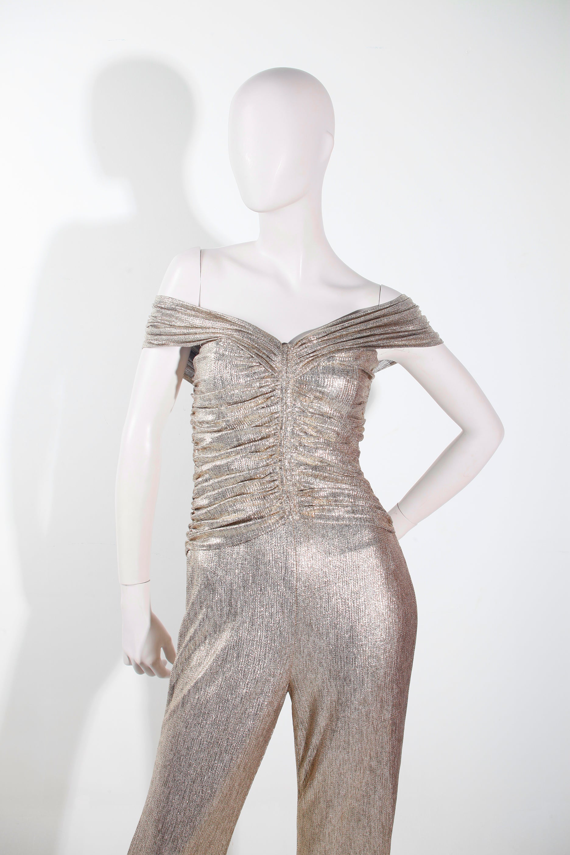 Jonathan Simkhai Gold Jumpsuit (Eu36)