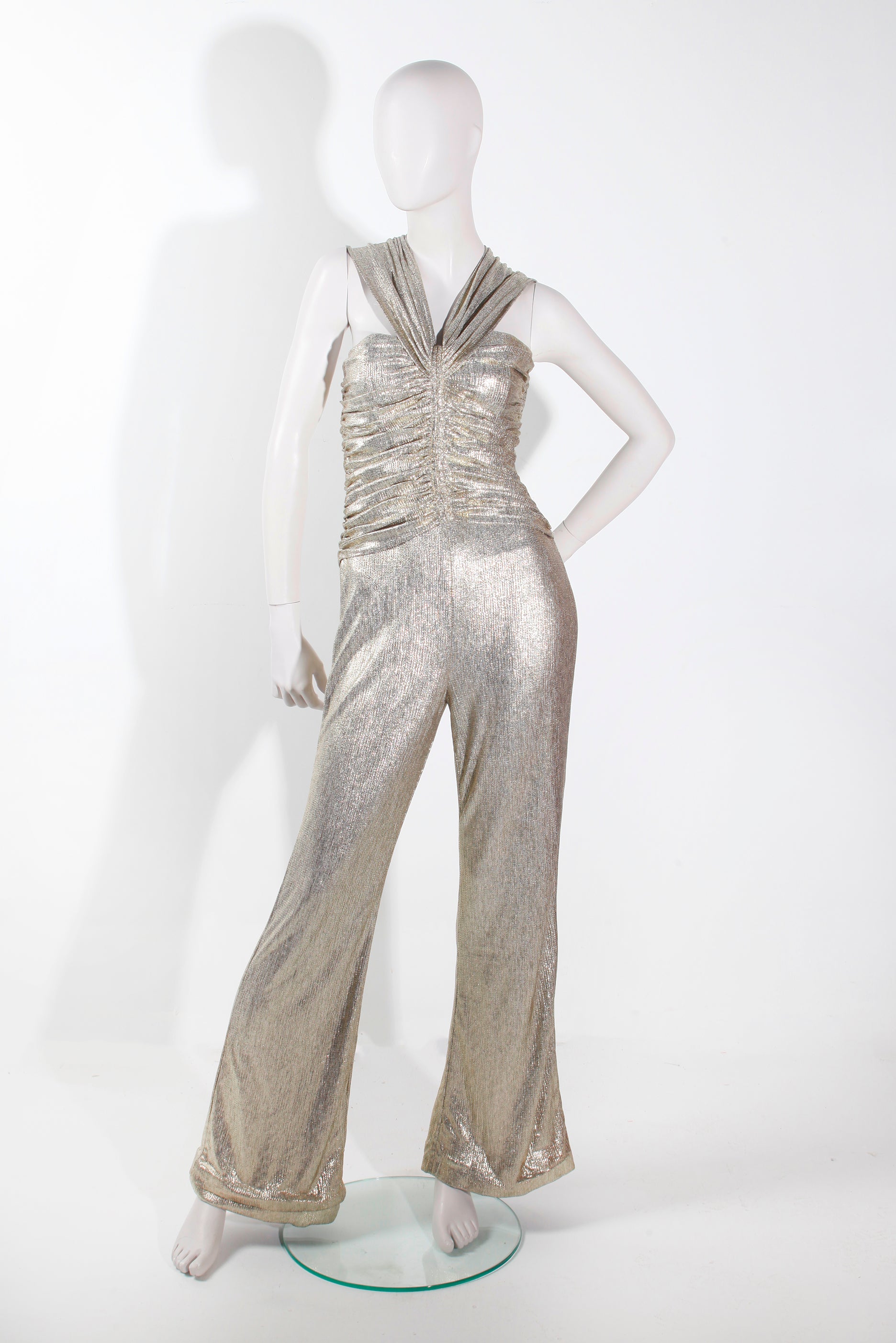 Jonathan Simkhai Gold Jumpsuit (Eu36)