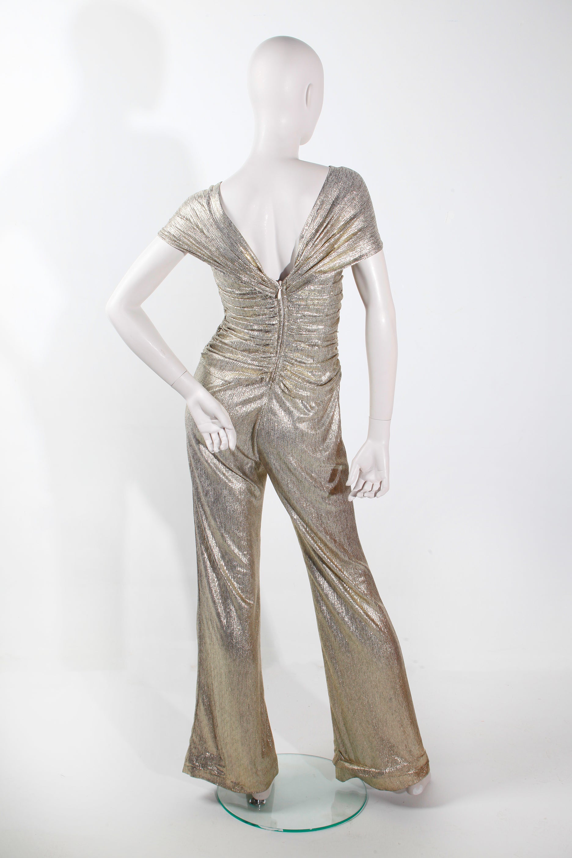 Jonathan Simkhai Gold Jumpsuit (Eu36)