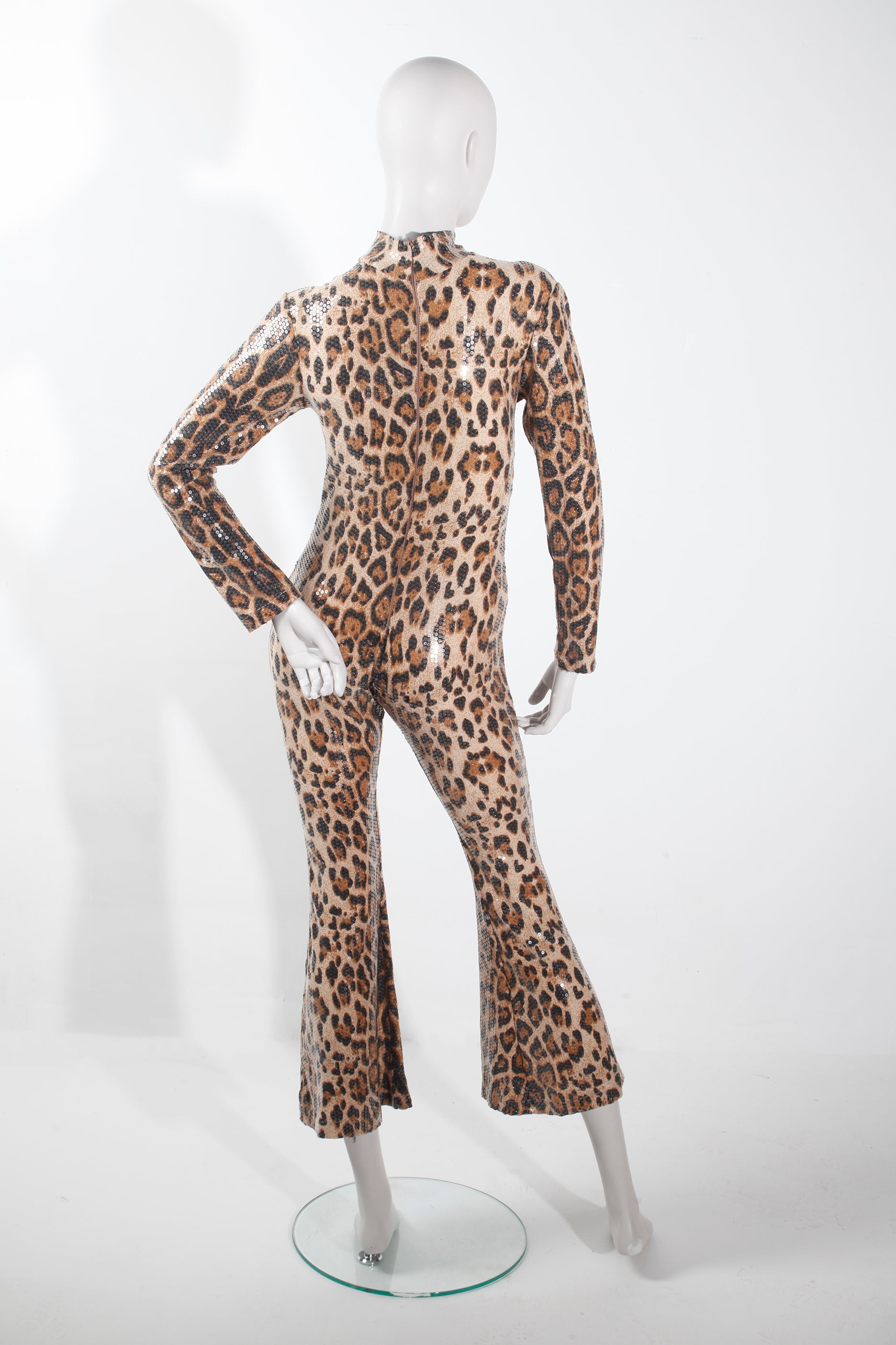 Leopard Print Sequin Jumpsuit (Eu36)