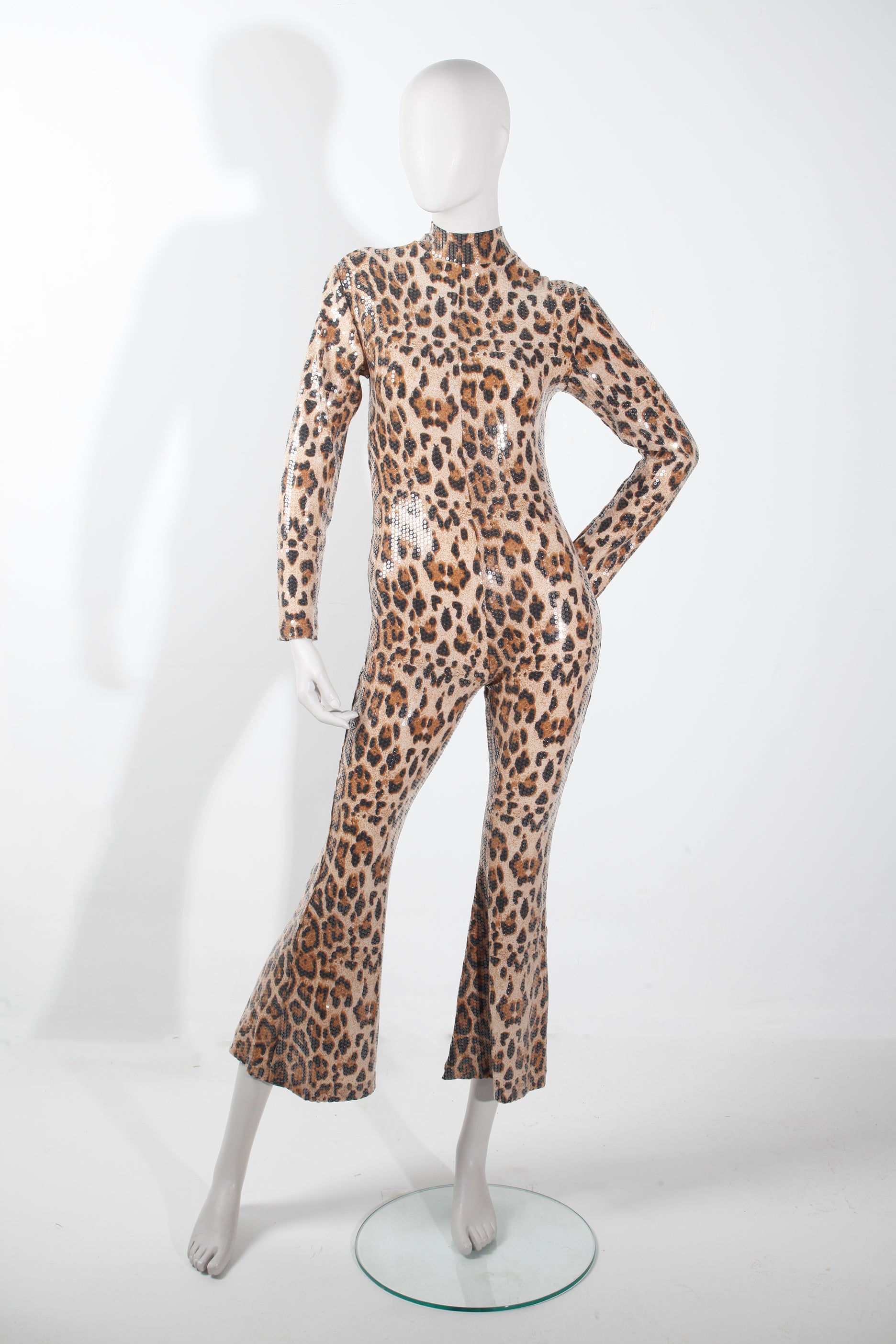 Leopard Print Sequin Jumpsuit (Eu36)