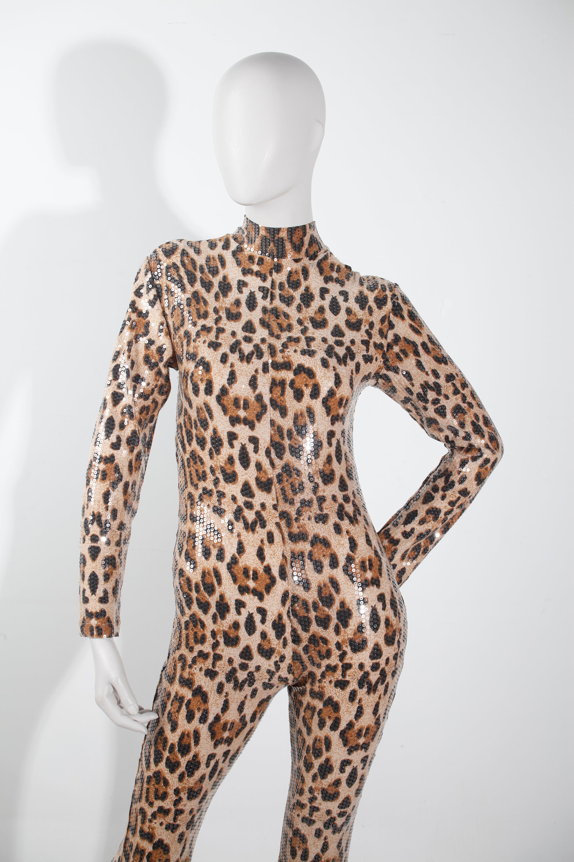 Leopard Print Sequin Jumpsuit (Eu36)