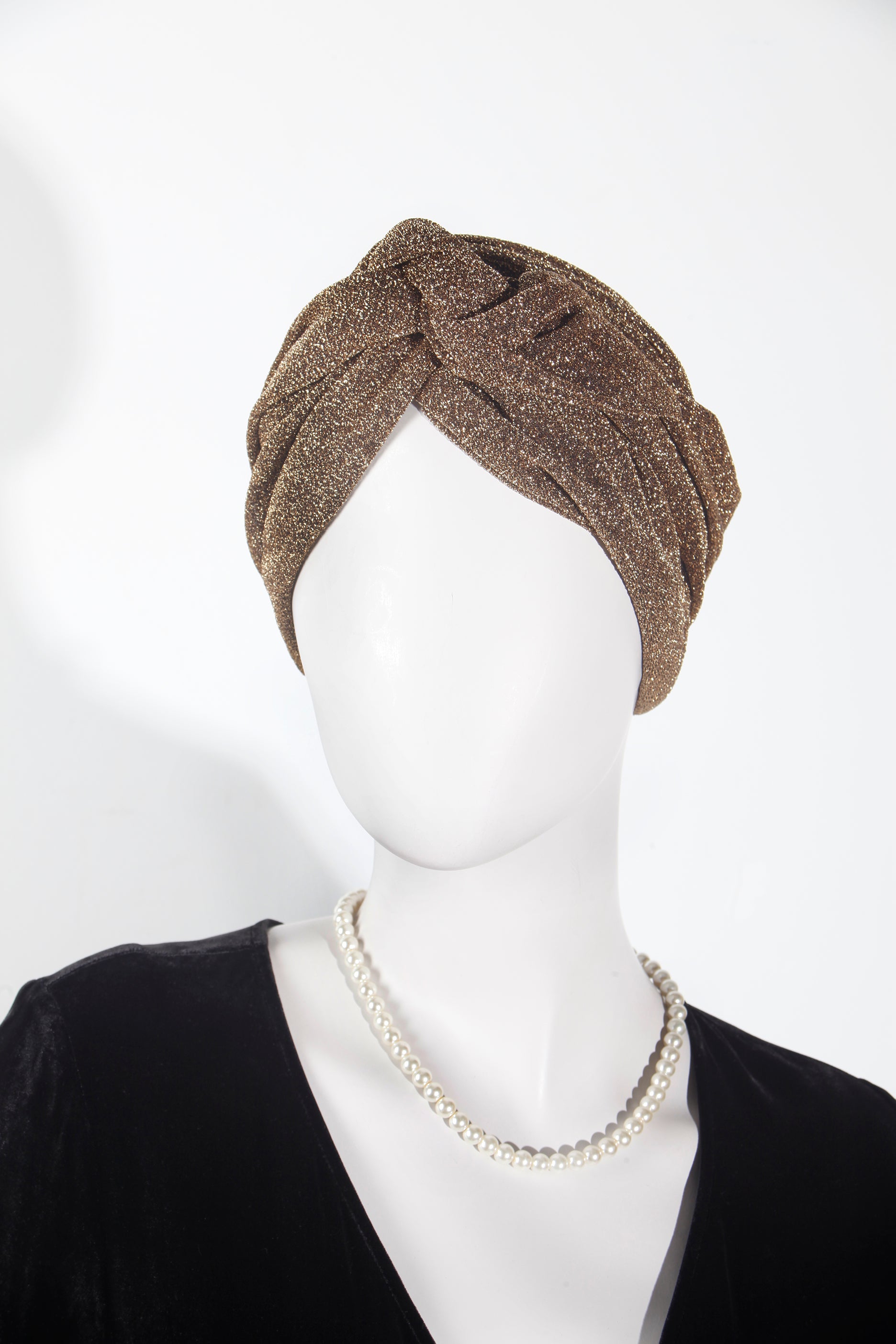 Gold Lurex Turban