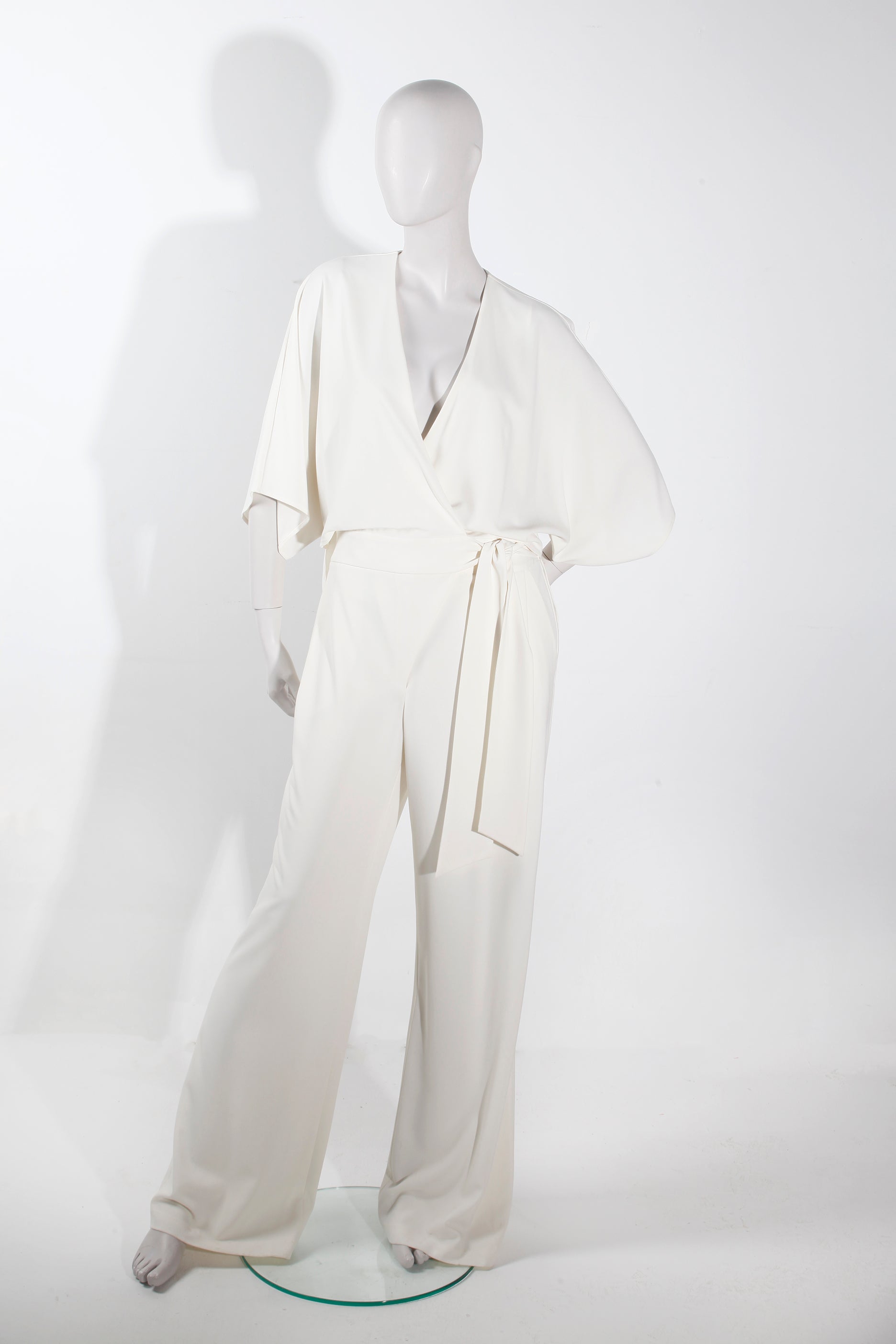 White Halston Jumpsuit