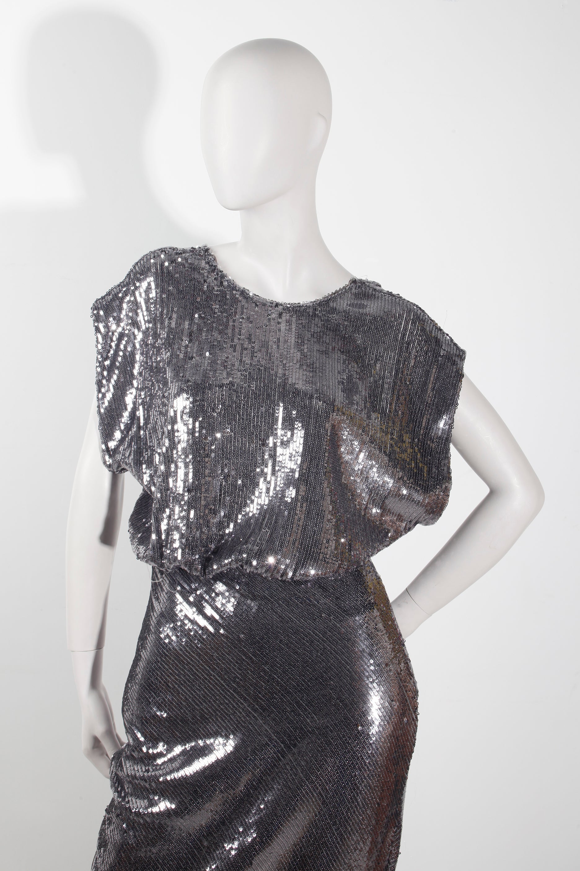 Zara Silver Sequin Dress (Eu38)