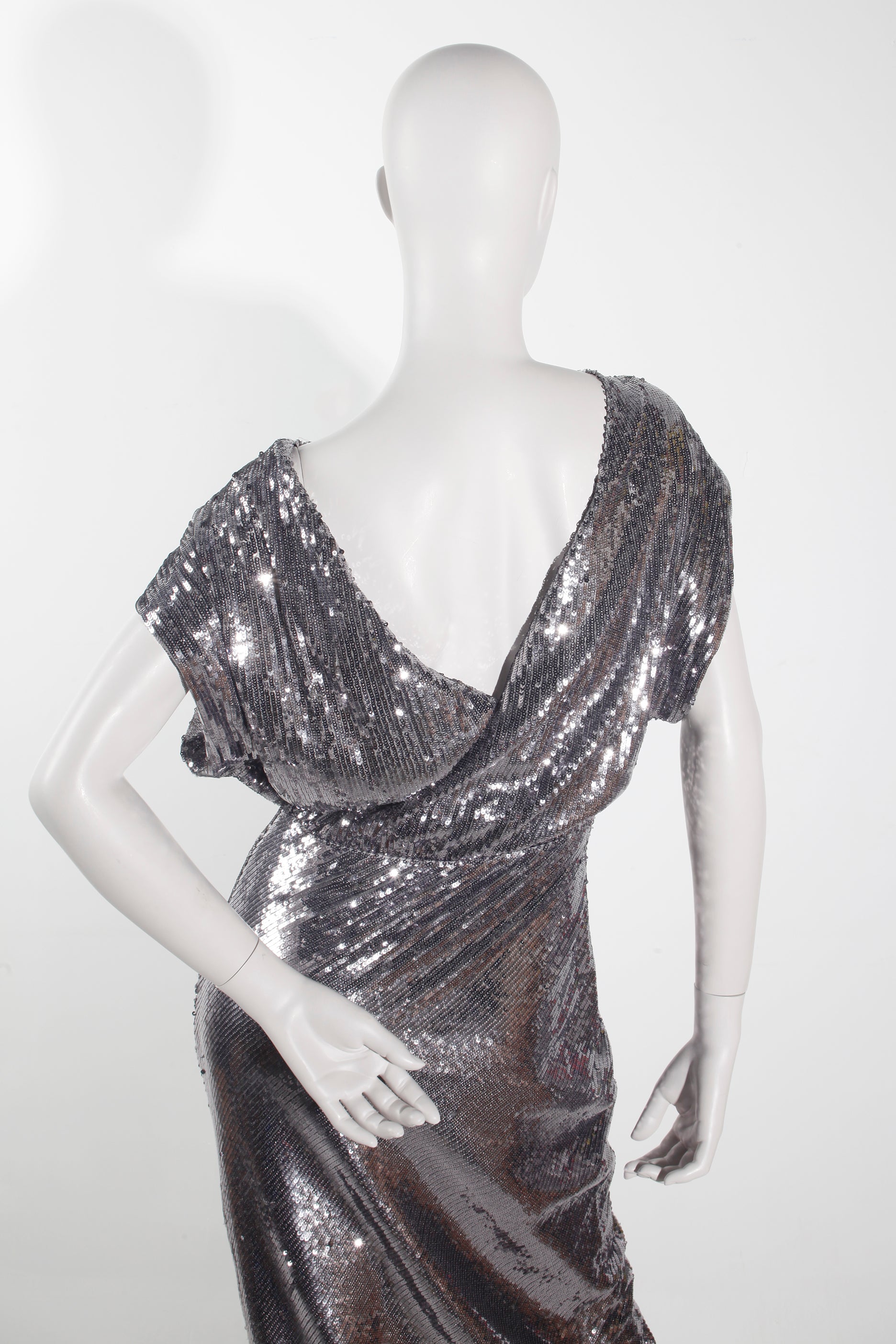 Zara Silver Sequin Dress (Eu38)