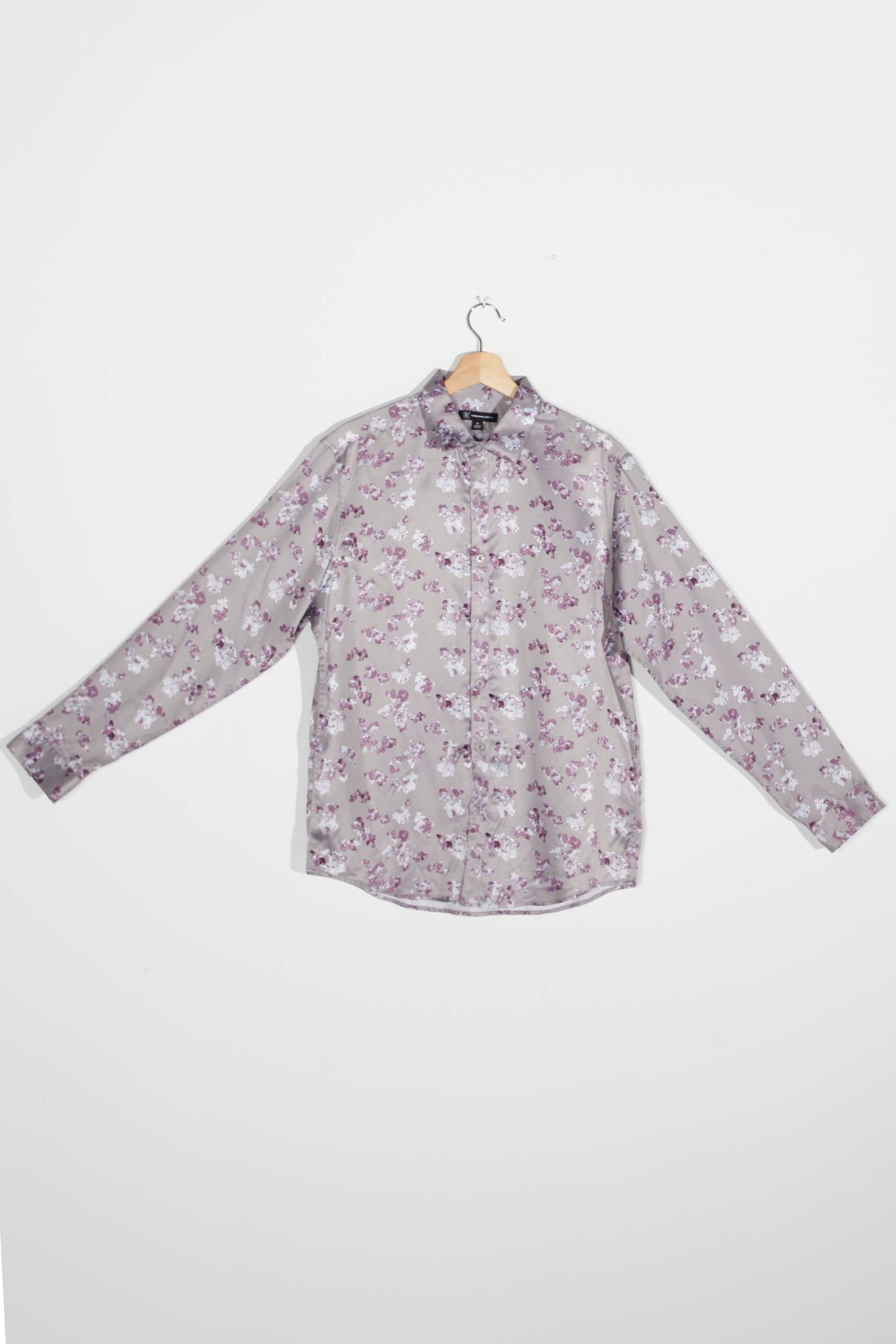 Men's Purple Floral Shirt (Medium)