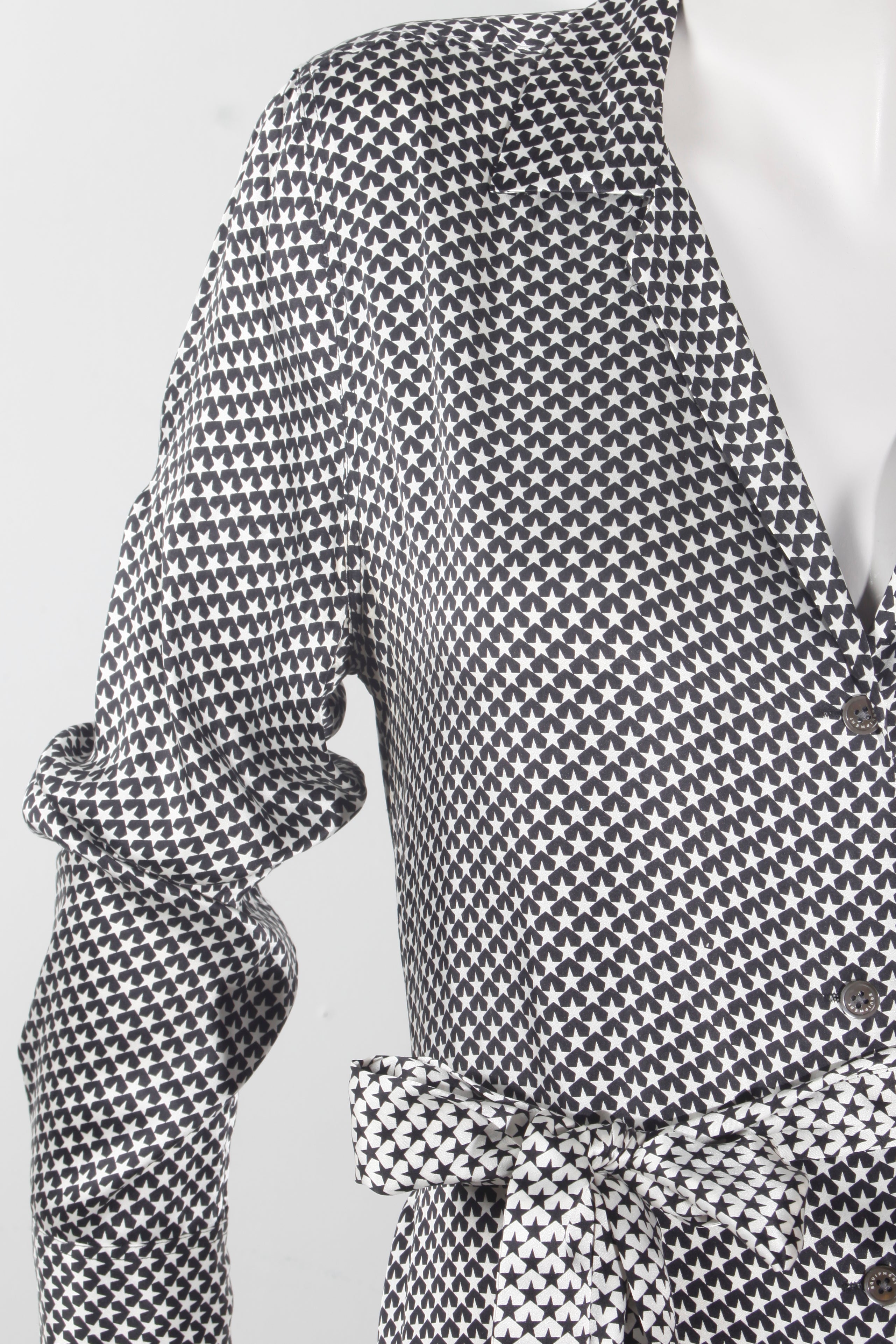 Kate Moss x Equipment Star-Print Silk Shirt Dress (Eu36/38)